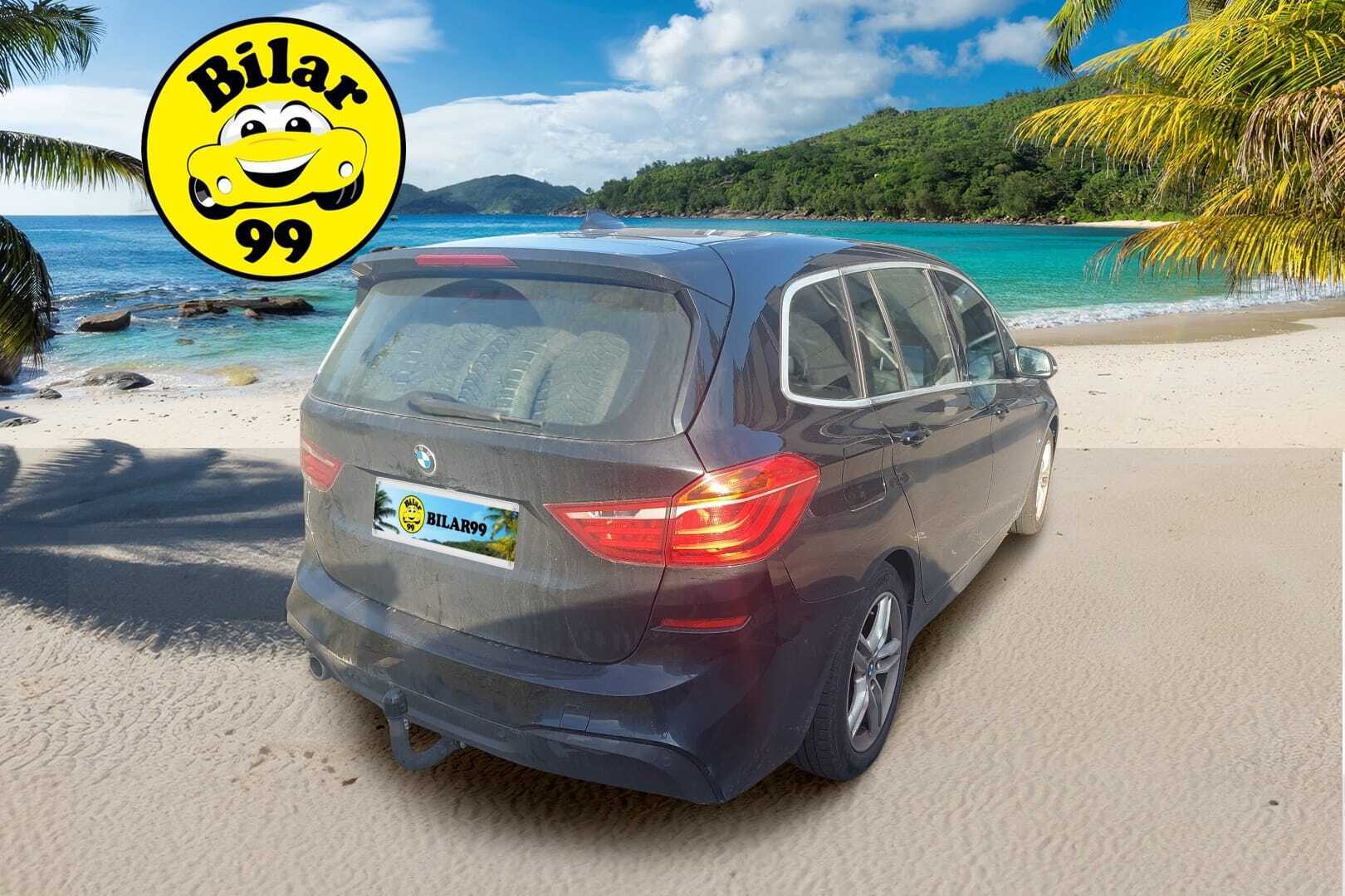 BMW 218 2020 F46 Gran Tourer 218i A Business M Sport - *Suomi-auto | 7-Paikkainen |Peruutuskamera | HUD | LED | Vetokoukku | Urheiluistuimet edessä | Puolinahat | Prof.navi | 2x renkaat & vanteet*