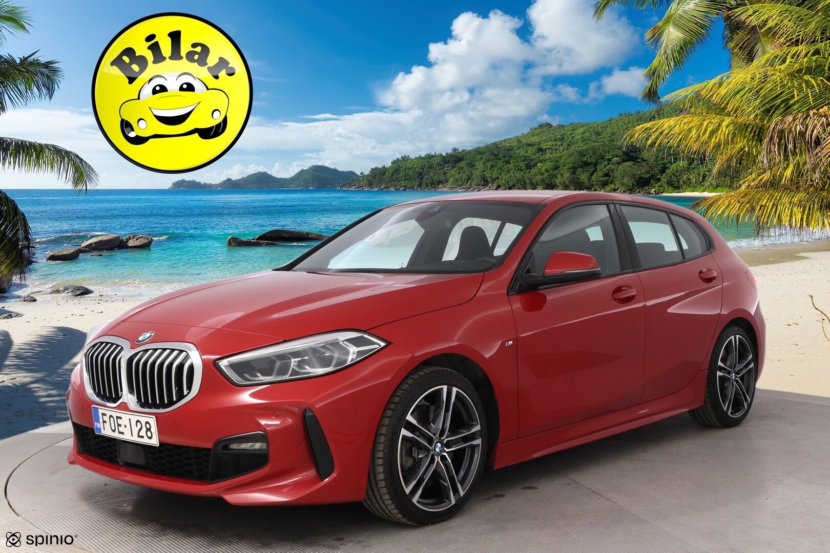 BMW 120 2020 F40 Hatchback 120d xDrive A Business M Sport * Vetokoukku / HiFi / Kangas-Alcantara Sporttipenkit / Professional Navi / LED - Suomiauto / Melbourne Red / Vakkari!