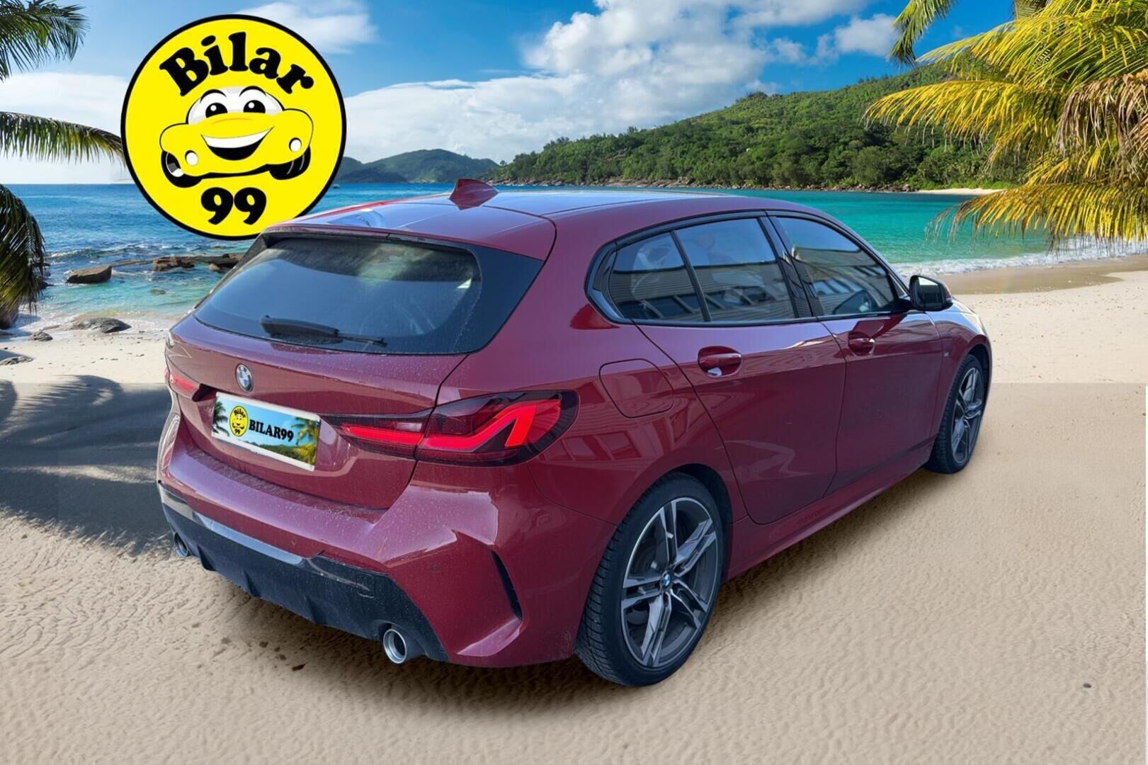 BMW 120 2019 F40 Hatchback 120d xDrive A Business M Sport * Vetokoukku / HiFi / Kangas-Alcantara Sporttipenkit / Professional Navi / LED - Suomiauto / Melbourne Red / Vakkari! - HULLUT AVAJAISHULINAT KORKOTARJOUS 3,29 %