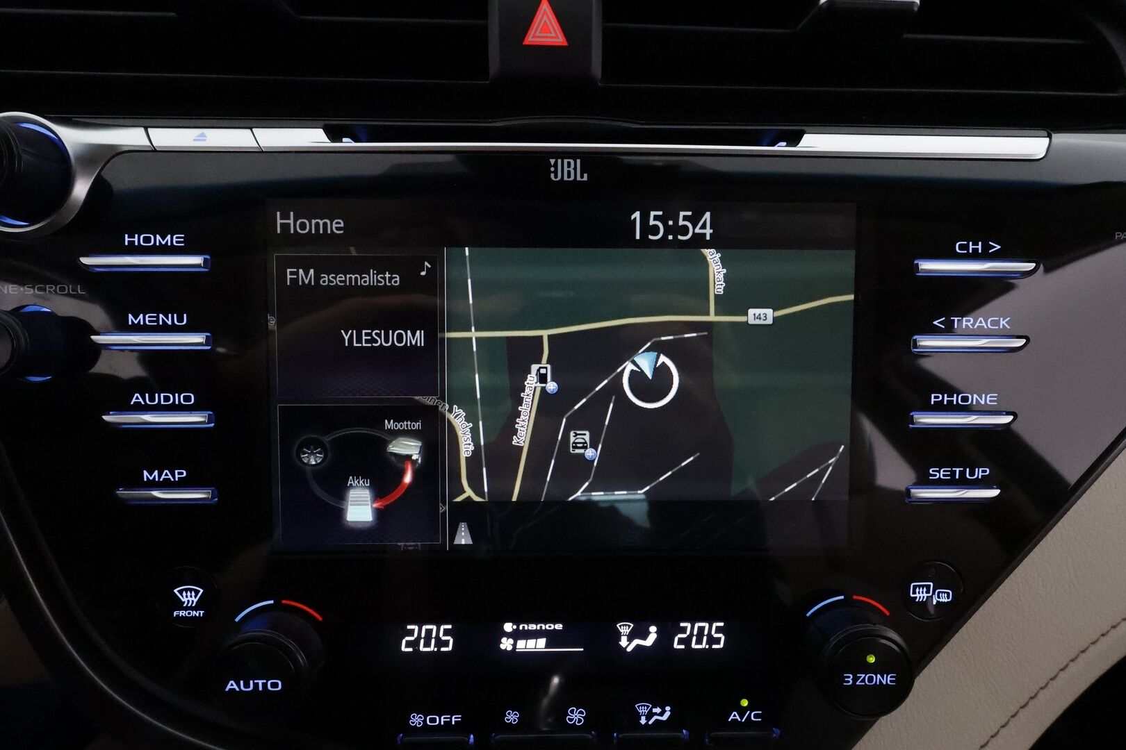 Toyota Camry 2020 2,5 Hybrid Premium **HUD / ACC / JBL / LED / P.kamera / Nahkaverhoilu / Kaistavahti / Navi / KeylessGO - Suomi-auto / Kahdet Renkaat