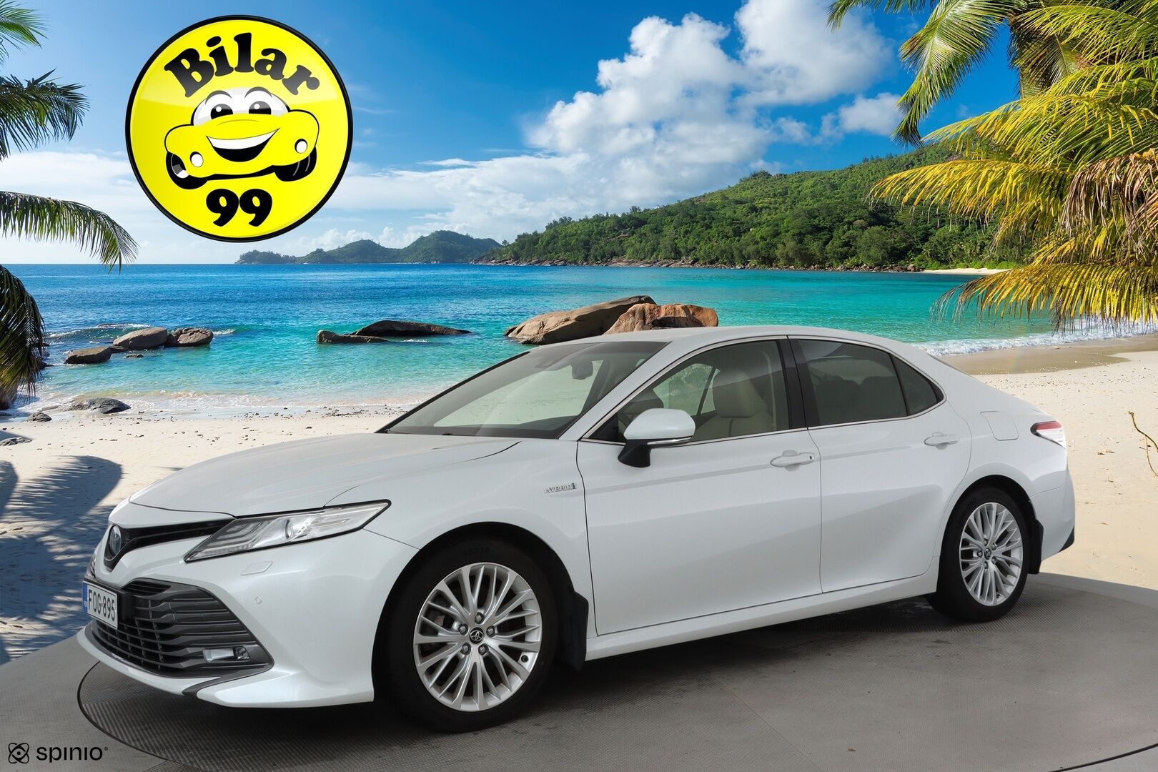 Toyota Camry 2020 2,5 Hybrid Premium **HUD / ACC / JBL / LED / P.kamera / Nahkaverhoilu / Kaistavahti / Navi / KeylessGO - Suomi-auto / Kahdet Renkaat