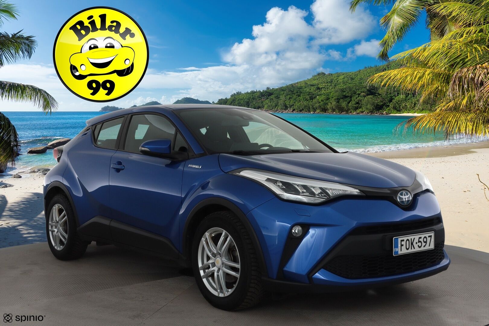 Toyota C-HR 2020 1,8 Hybrid Business * 1.Om Suomi-auto / ACC / P.kamera / LED / Navi / Koukku / KeylessGo * - Kahdet renkaat aluvanteilla - Osta nyt, maksa vasta ensi vuonna