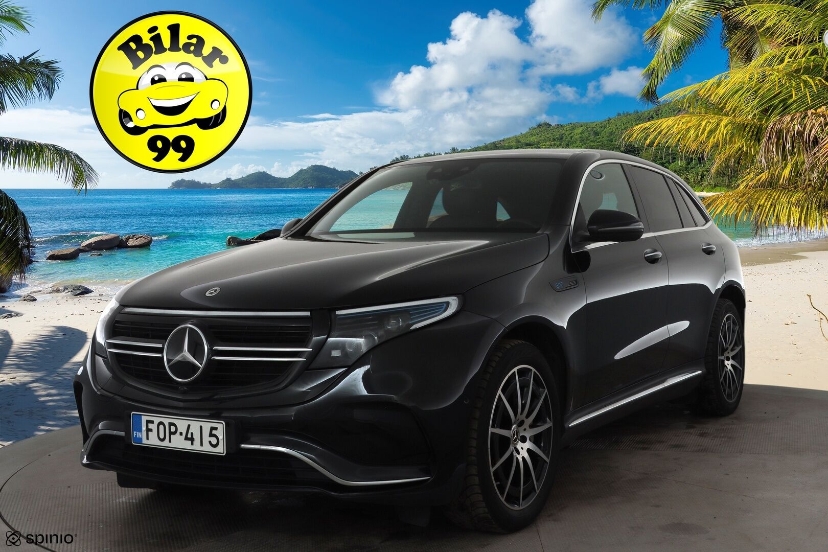 Mercedes-Benz EQC 2021 400 4MATIC Business AMG * Koukku / Distronic+ / Widescreen / LED / P.Kamera / Sportpenkit * - Akku kuntotarkastettu 96.4% / Suomi-auto / 2x Latauskaapelit / Kahdet OEM vanteet