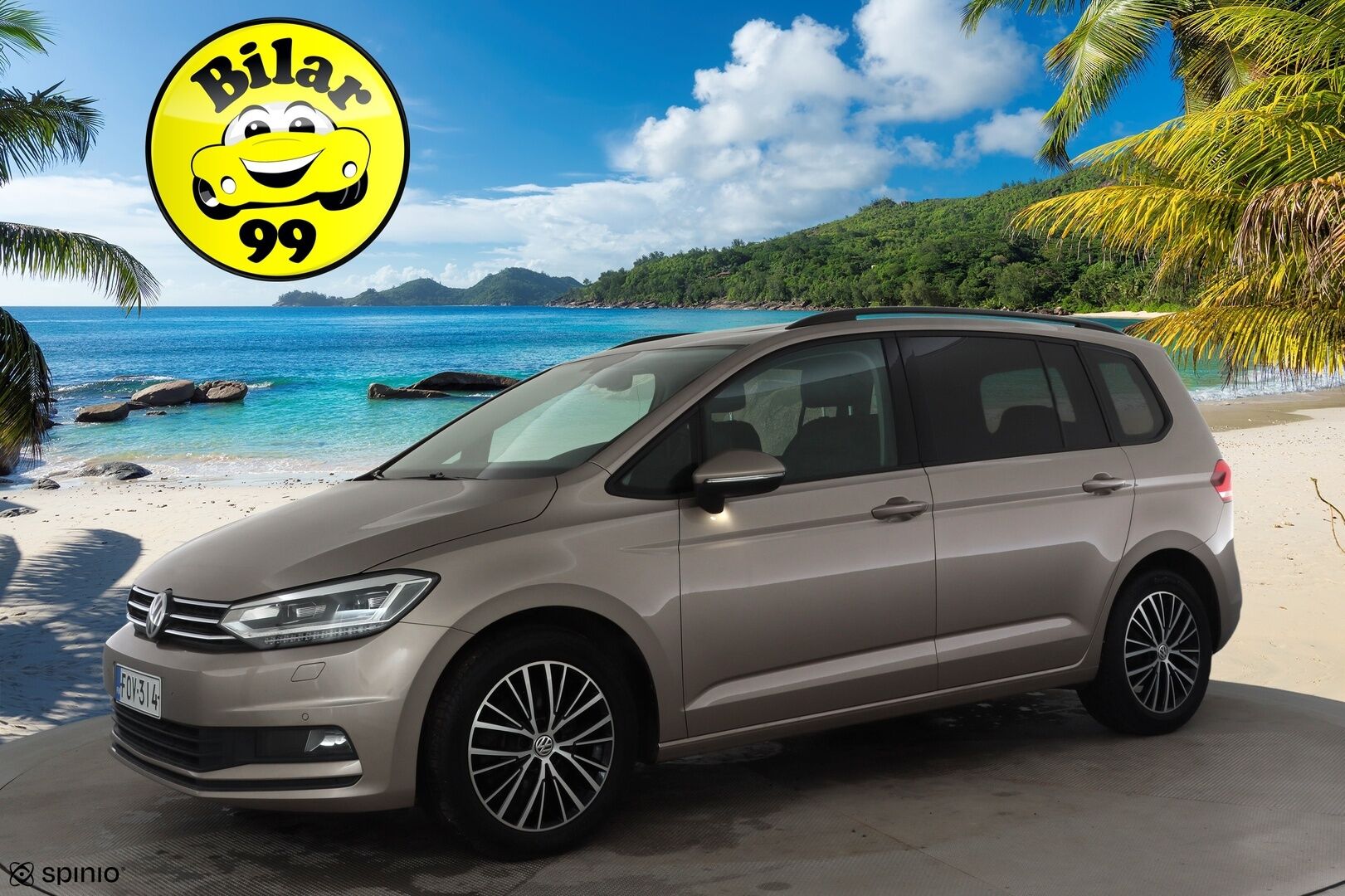 Volkswagen Touran 2019 Highline 1,6 TDI SCR 85 kW DSG * ACC / Webasto / LED / Panorama / Nahkaverhoilu / KEYLESS * - Kahdet renkaat - HULLUT JOULUT KORKOTARJOUS 2,49% 