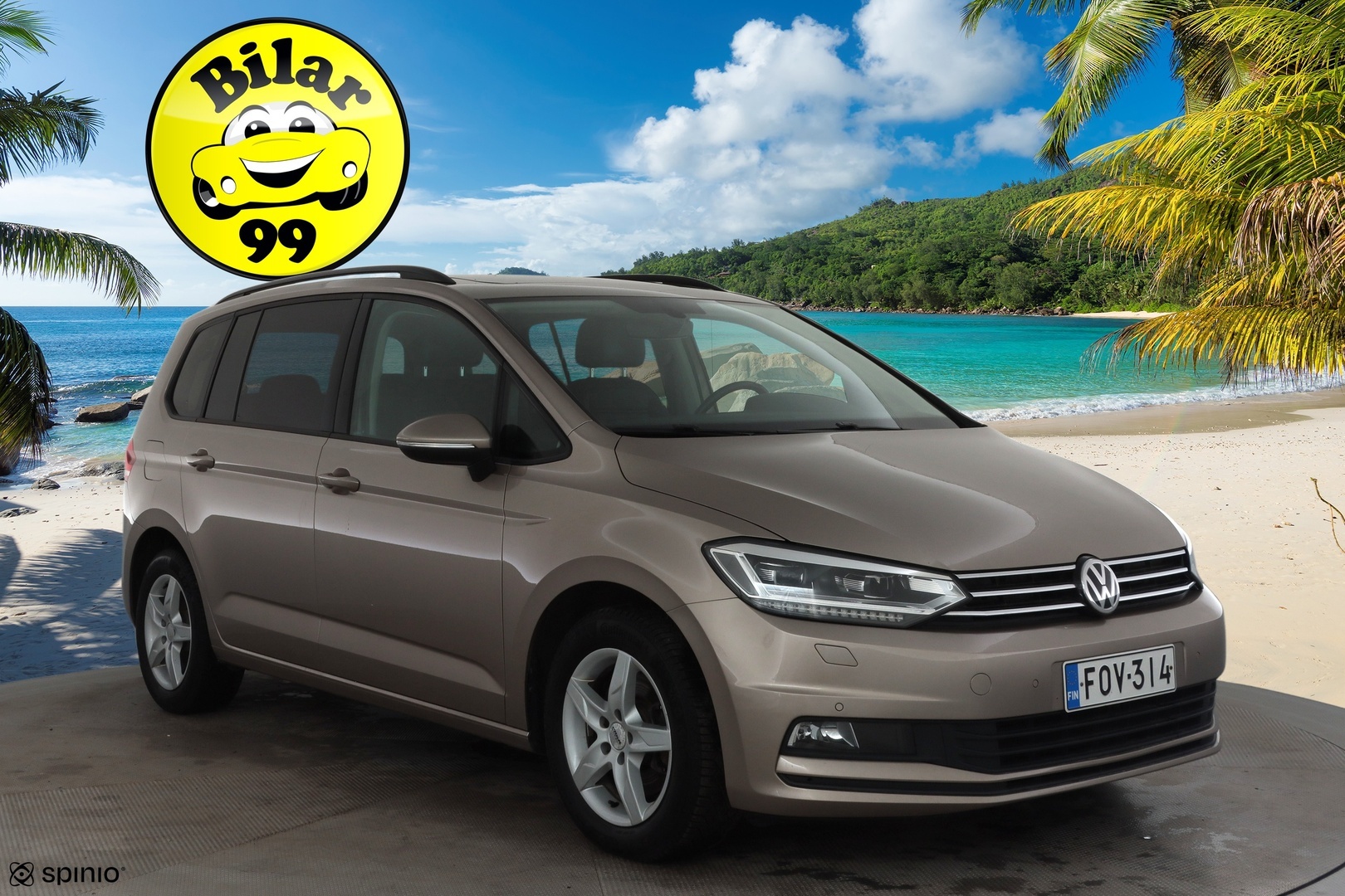 Volkswagen Touran 2019 Highline 1,6 TDI SCR 85 kW DSG * ACC / Webasto / LED / Panorama / Nahkaverhoilu / KEYLESS * - Kahdet renkaat - HULLUT JOULUT KORKOTARJOUS 2,49% 
