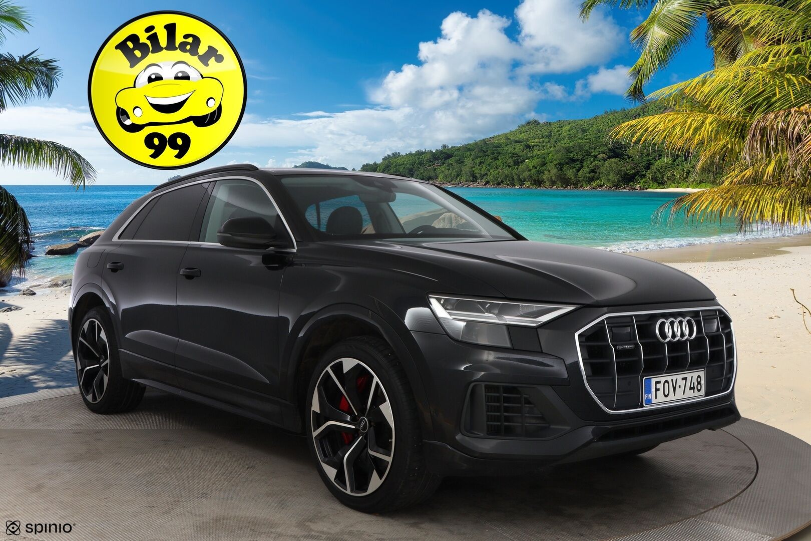 Audi Q8 2021 60 TFSI e 340 kW quattro tiptronic * Adapt.Vakkari / Ilma-Alusta / Nahkaiset Muistipenkit / Koukku / Peruutuskamera / - Audi Premium Sound / Merkkihuollettu / Juuri tullut Tampereelle!