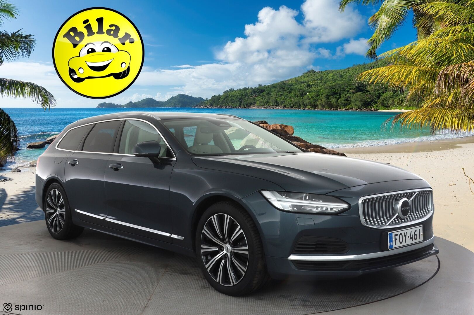 Volvo V90 2022 T6 TwE AWD Business Inscription aut - ACC | Webasto | Harman/Kardon | Sporttinahat muistilla | Kamera | Pilot Assist | BLIS | Keyless | Sähk. takaluukku | Lämm. tuulilasi | Suomi-auto | Kahdet renkaat alumiinivanteilla | ALV |