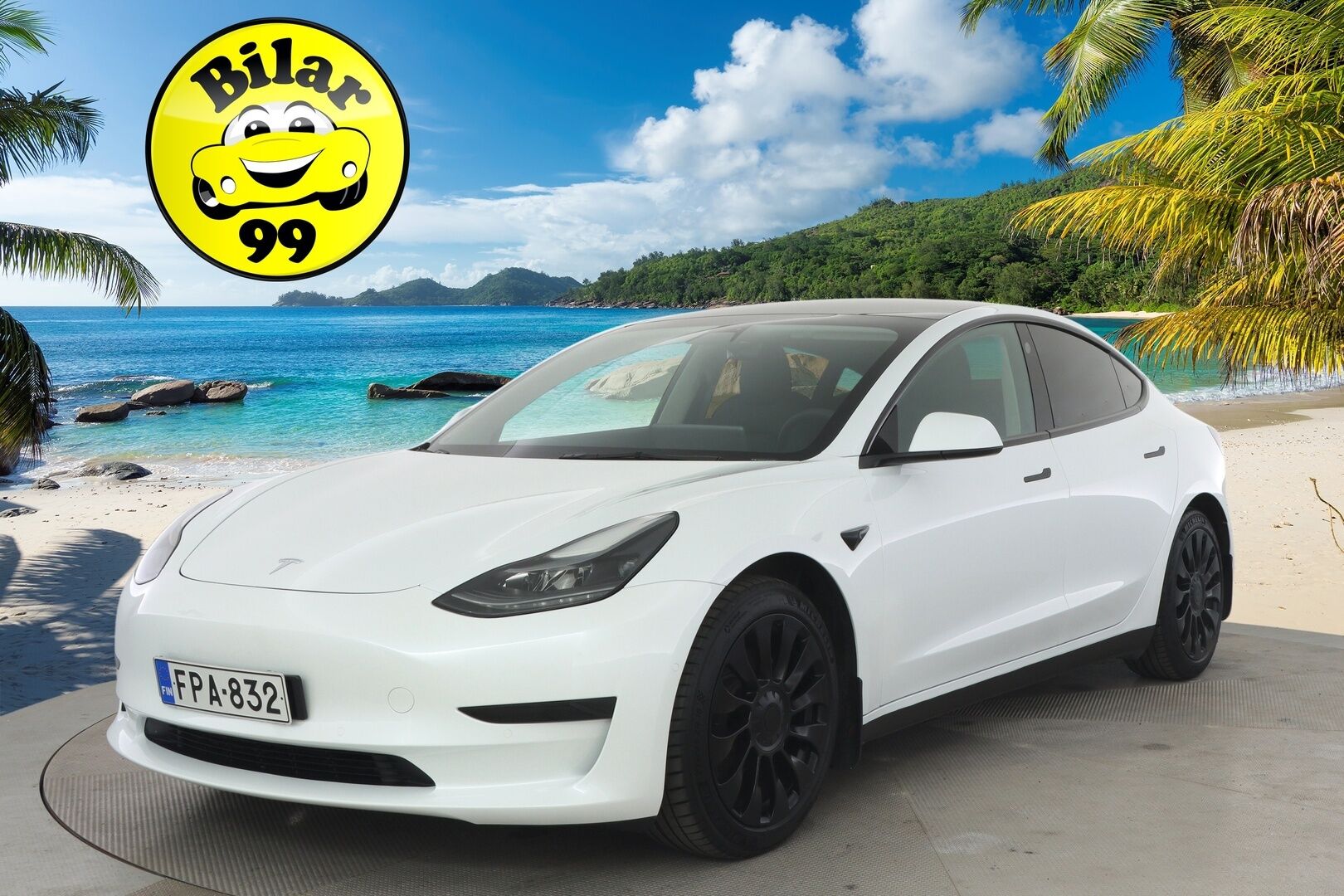 Tesla Model 3 2021 Standard Range Plus *Refresh /Lämpöpumppu /  Lasikatto / Autopilot / Musta nahkasisusta*