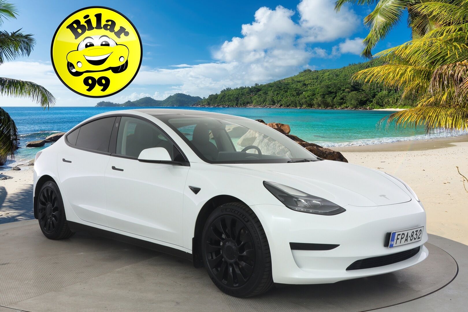 Tesla Model 3 2021 Standard Range Plus *Refresh /Lämpöpumppu /  Lasikatto / Autopilot / Musta nahkasisusta*