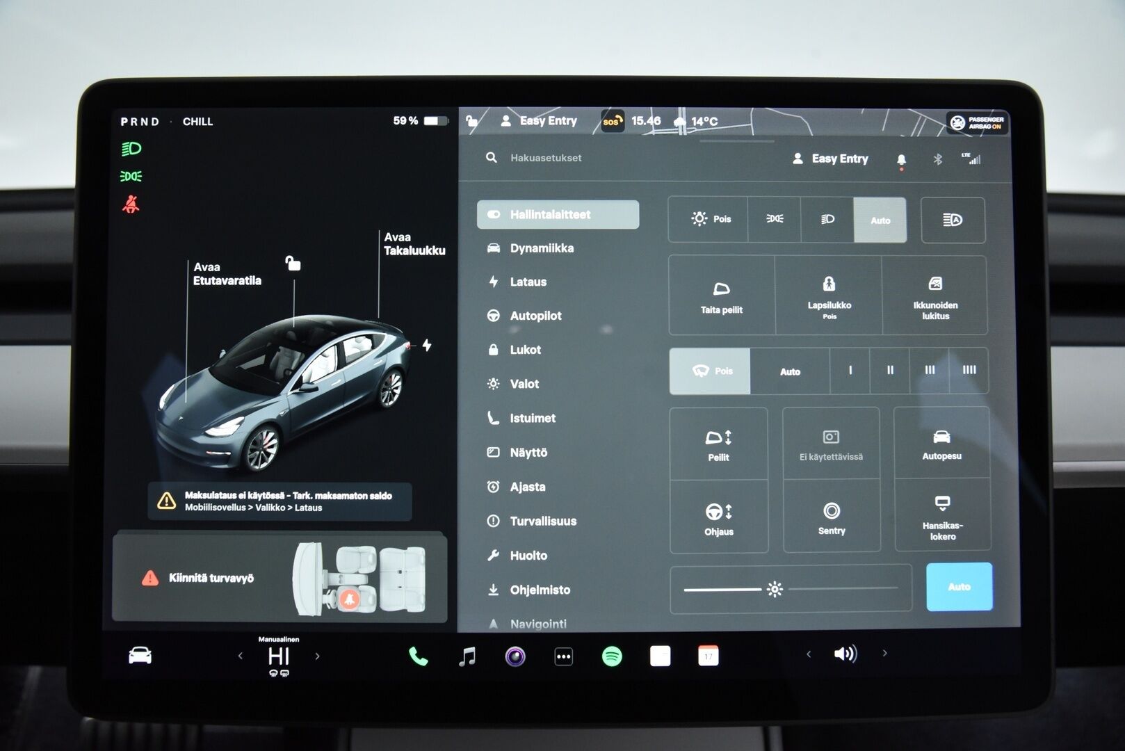 Tesla Model 3 2020 Performance Dual Motor AWD / FSD täysin itsenäinen ajo / Valkoinen sisusta / Premium äänentoisto / Lasikatto - 2x renkaat / FSD / Vaaleat nahat 