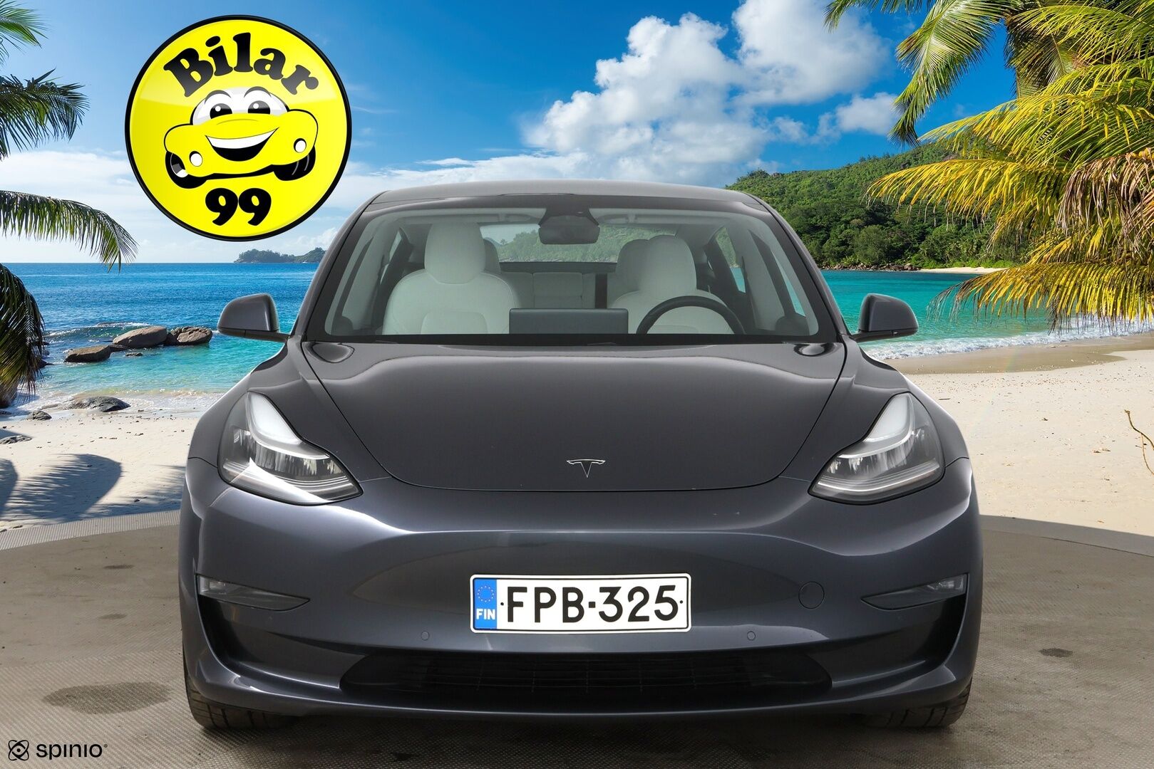 Tesla Model 3 2020 Performance Dual Motor AWD / FSD täysin itsenäinen ajo / Valkoinen sisusta / Premium äänentoisto / Lasikatto - 2x renkaat / FSD / Vaaleat nahat 