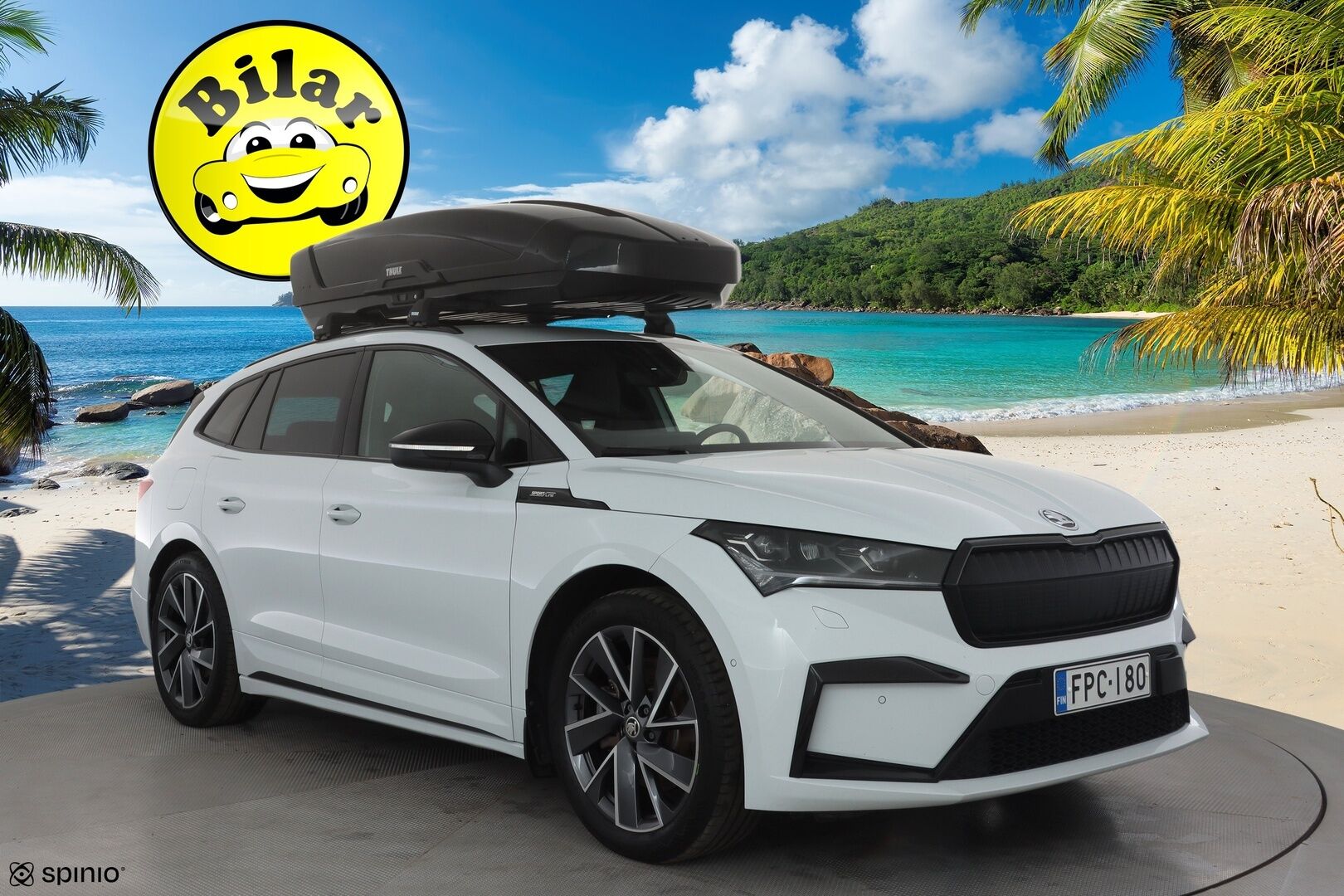 Skoda Enyaq 2022 80 SportLine iV - | ACC | ILP | Koukku | Matrix-LED | P.Kamera | Puolinahat | Ratinlämmitys | Keyless | Apple&Android | 1.Om Suomi-auto | Kahdet Renkaat | Merkkihuollettu |
