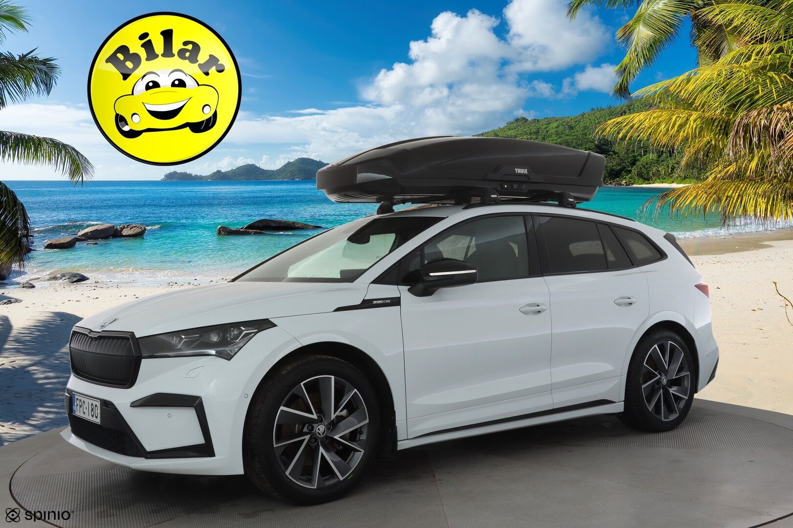 Skoda Enyaq 2022 80 SportLine iV - | ACC | ILP | Koukku | Matrix-LED | P.Kamera | Puolinahat | Ratinlämmitys | Keyless | Apple&Android | 1.Om Suomi-auto | Kahdet Renkaat | Merkkihuollettu |