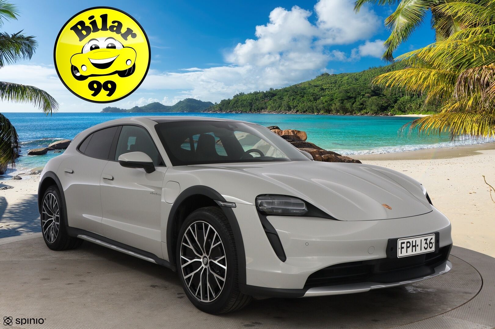 Porsche Taycan 2023 4 Cross Turismo - 2,99 % KORKOTARJOUS TÄHÄN AUTOON - Kreide / Lämpöpumppu / Nahkapenkit Muistilla / Lasikatto / Peruutuskamera / Sport Chrono / Adapt.LED / Näyttävä Yksilö!