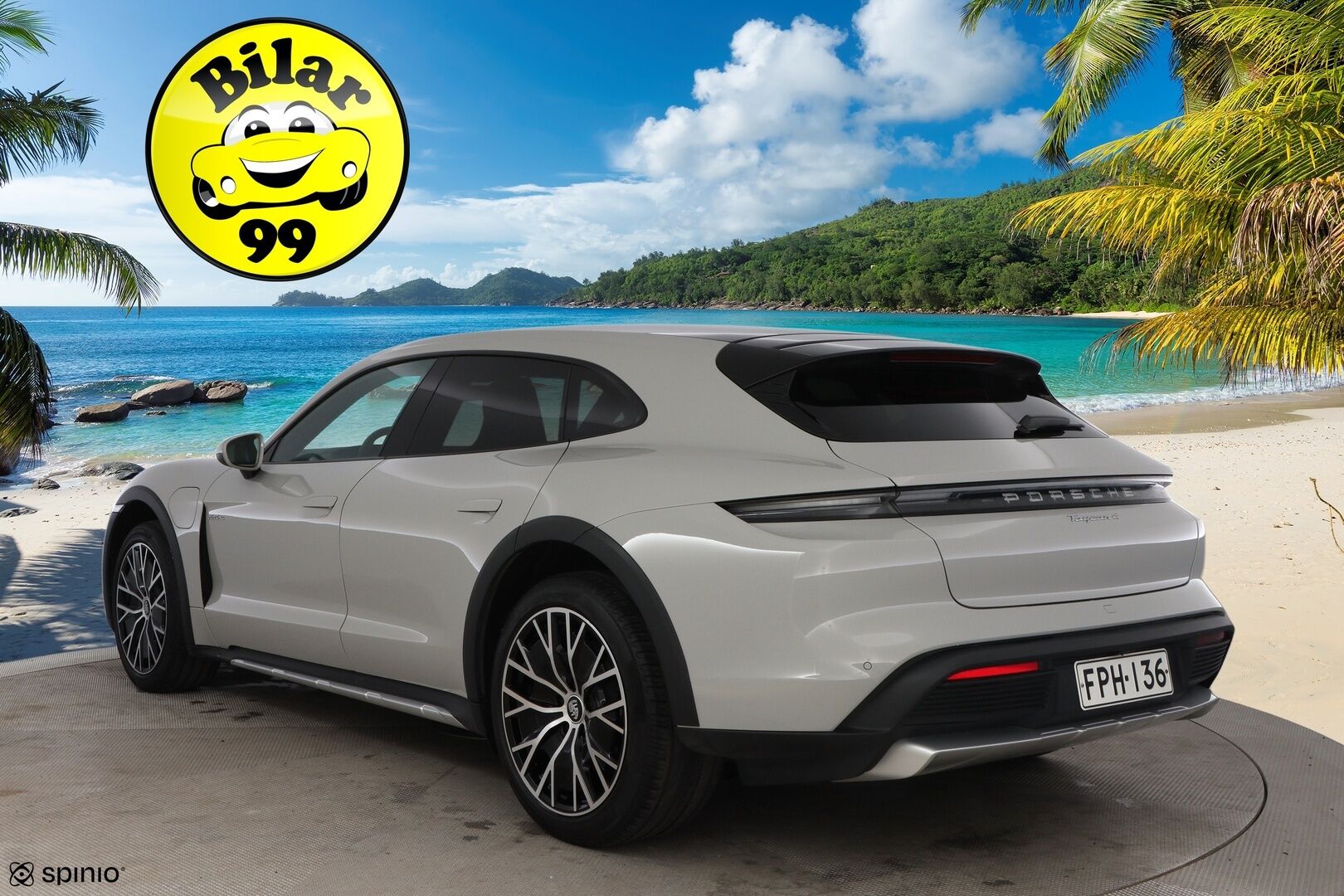 Porsche Taycan 2023 4 Cross Turismo - 2,99 % KORKOTARJOUS TÄHÄN AUTOON - Kreide / Lämpöpumppu / Nahkapenkit Muistilla / Lasikatto / Peruutuskamera / Sport Chrono / Adapt.LED / Näyttävä Yksilö!
