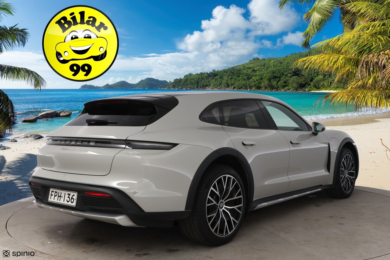 Porsche Taycan 2023 4 Cross Turismo - 2,99 % KORKOTARJOUS TÄHÄN AUTOON - Kreide / Lämpöpumppu / Nahkapenkit Muistilla / Lasikatto / Peruutuskamera / Sport Chrono / Adapt.LED / Näyttävä Yksilö!
