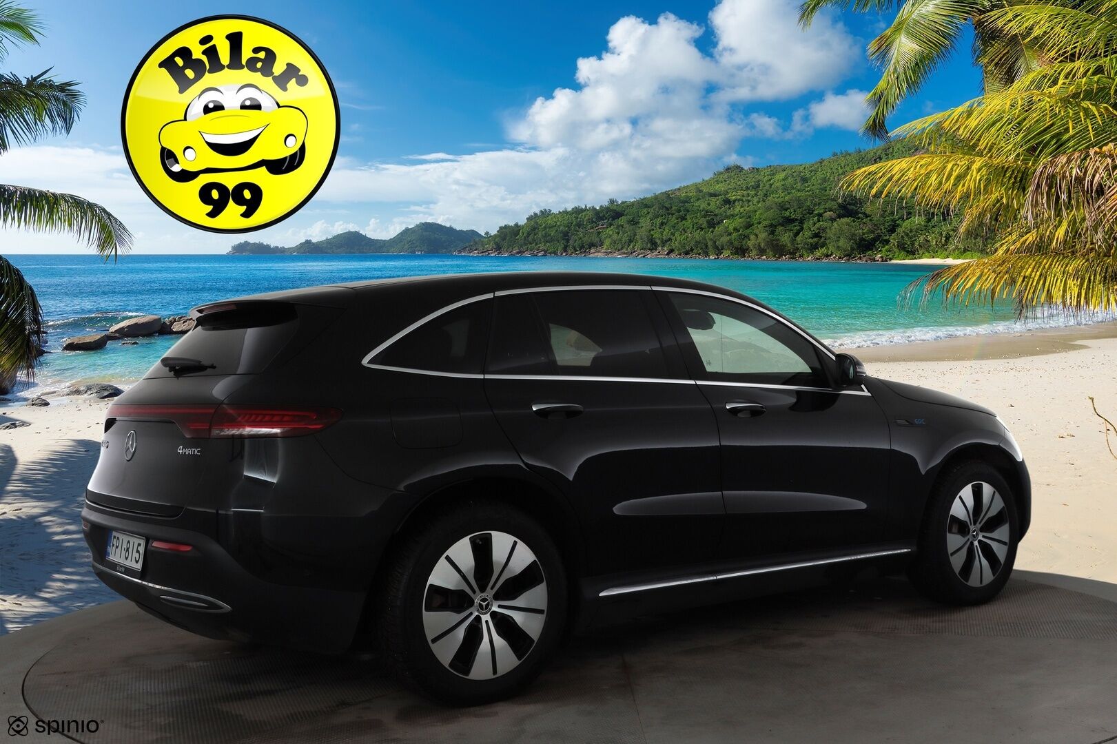 Mercedes-Benz EQC 2022 400 Electric Art * Distronic+ / HUD / 360° / Midline / Muistipenkit / Koukku / Lasikattoluukku / Keyless / Nahat / Widescreen / Navi * - Kahdet renkaat aluvanteilla / Merkkihuollettu