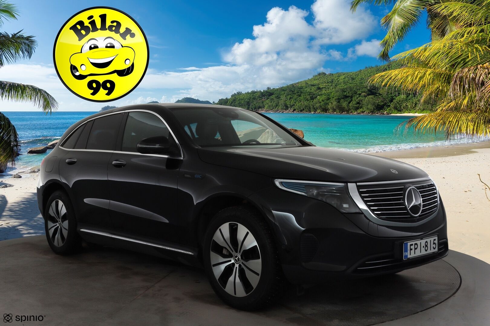 Mercedes-Benz EQC 2022 400 Electric Art * Distronic+ / HUD / 360° / Midline / Muistipenkit / Koukku / Lasikattoluukku / Keyless / Nahat / Widescreen / Navi * - Kahdet renkaat aluvanteilla / Merkkihuollettu