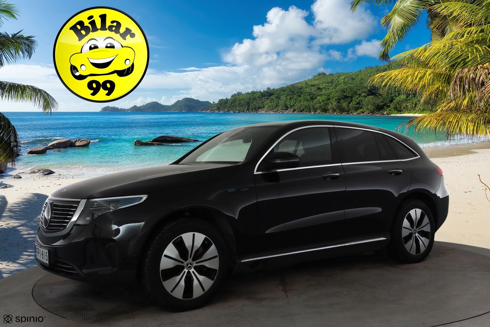 Mercedes-Benz EQC 2022 400 Electric Art * Distronic+ / HUD / 360° / Midline / Muistipenkit / Koukku / Lasikattoluukku / Keyless / Nahat / Widescreen / Navi * - Kahdet renkaat aluvanteilla / Merkkihuollettu