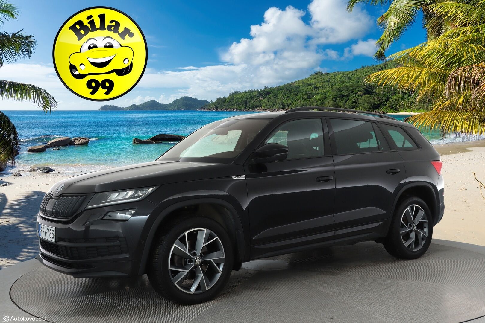 Skoda Kodiaq 2021 2,0 TDI 150 SportLine DSG ** Webasto / Koukku / Adapt.Vakkari / 360° Kamera / LED-valot / Canton / Muistipenkki ** - Suomi-auto / Kahdet Renkaat