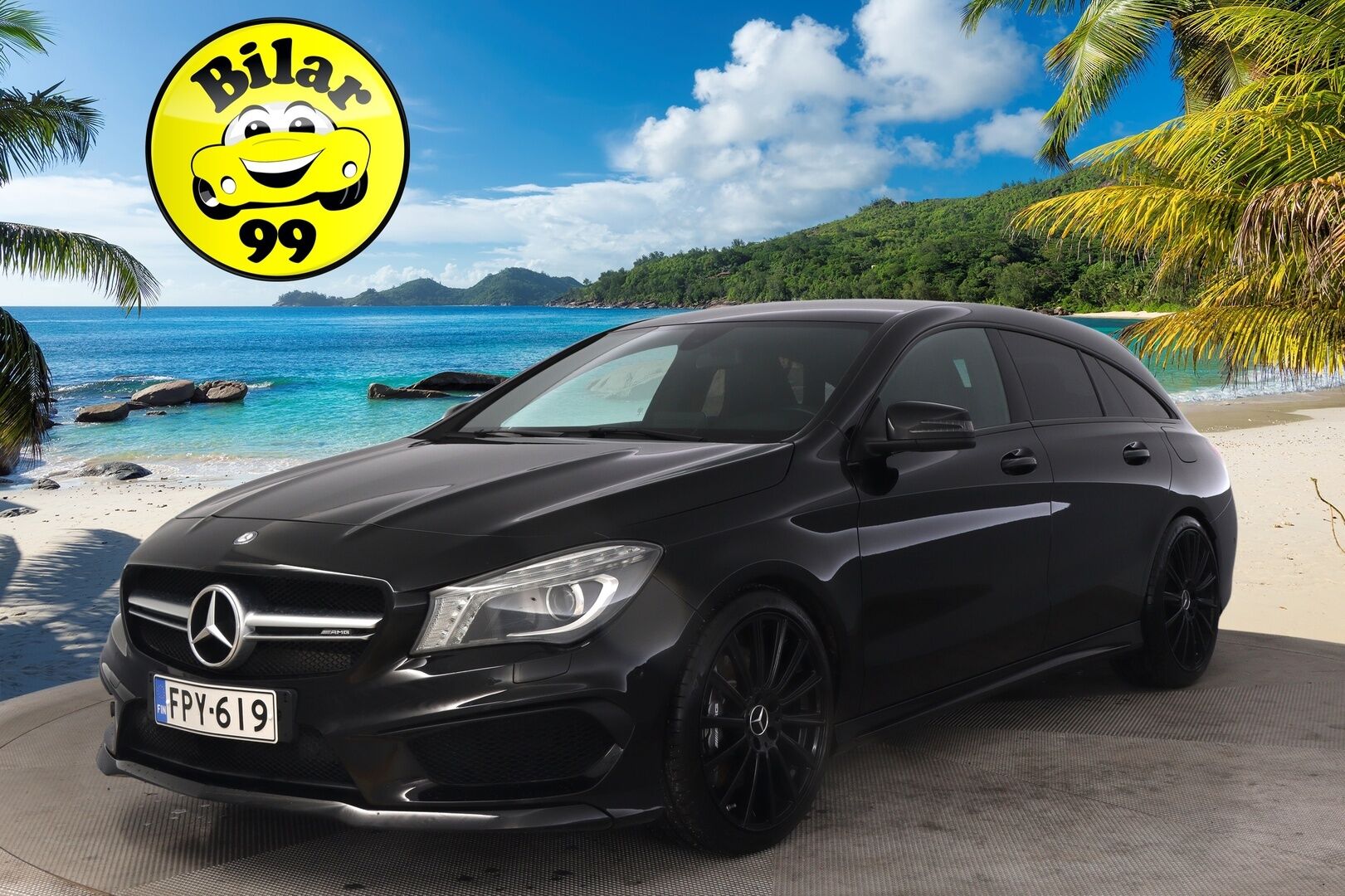 Mercedes-Benz CLA 45 AMG 2016 4Matic A Shooting Brake *Harman Kardon / Nahka Alcantara / Navigointi / Bi-Xenon* - Sportti Penkit / 2x Avain / 2x Renkaat / P-tutkat 