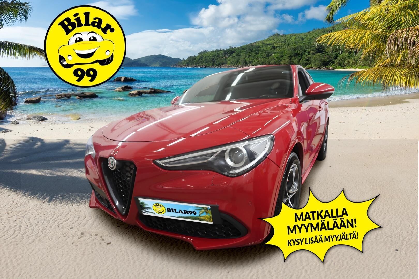 Alfa Romeo Stelvio 2022 2,0 Bensiini 280hp AT8 AWD Veloce Launch * ACC / P.kamera / Webasto / Muistipenkki / H&K / Navi / Sporttipenkit / KeylessGo * - 1.Om Suomi-auto / Kahdet renkaat aluvanteilla / Merkkihuollettu / Huippusiisti kattavilla varusteilla!