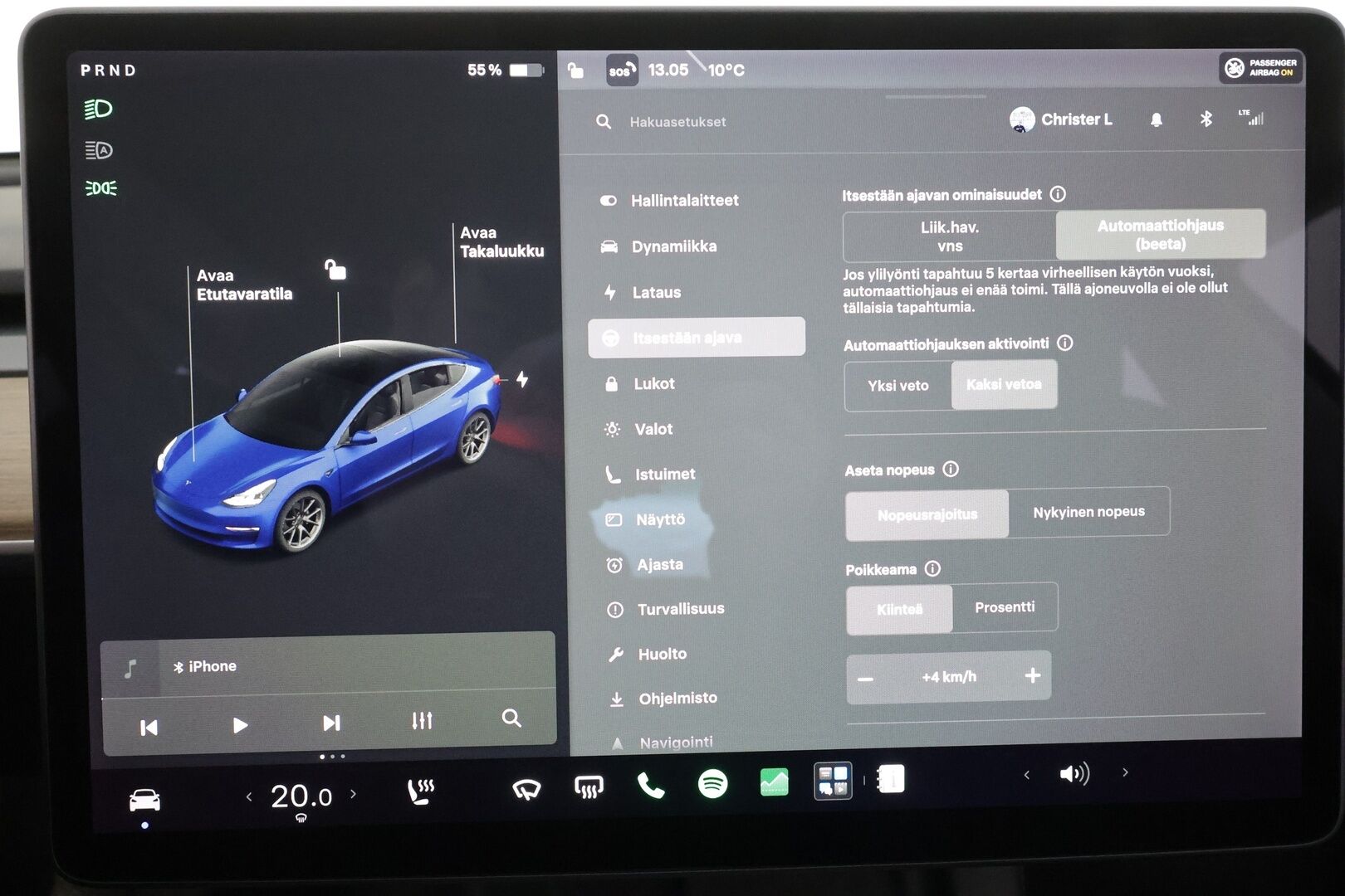 Tesla Model 3 2021 Long Range * Lasikatto / ILP / Premium Audio / Self-Driving / Matrix LED / P.Kamera / Nahat / Acceleration Boost * - 1.Om Suomi-auto / Kahdet renkaat aluvanteilla