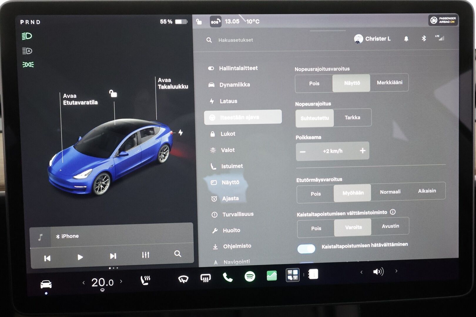Tesla Model 3 2021 Long Range * Lasikatto / ILP / Premium Audio / Self-Driving / Matrix LED / P.Kamera / Nahat / Acceleration Boost * - 1.Om Suomi-auto / Kahdet renkaat aluvanteilla