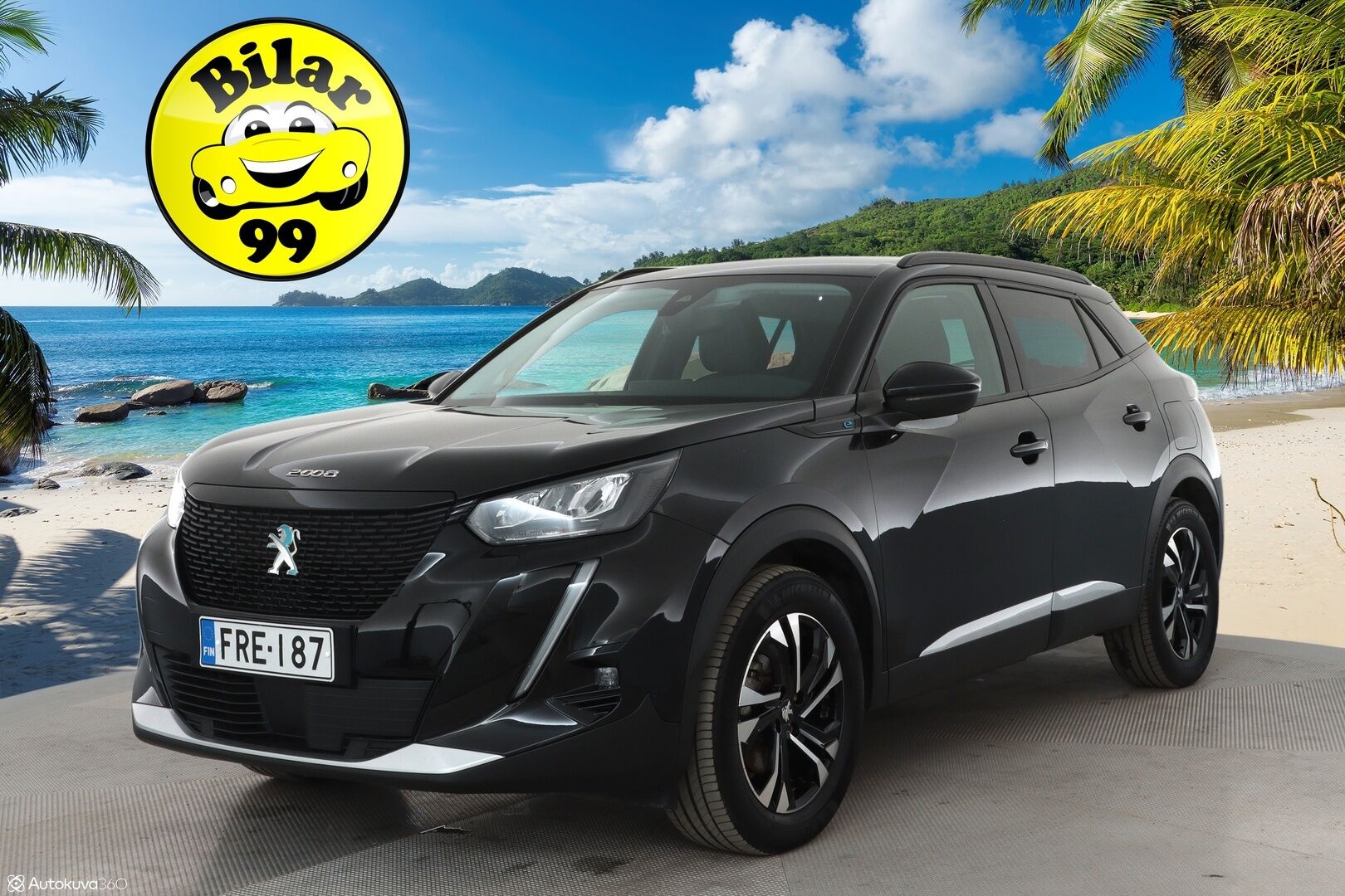 Peugeot e-2008 2021 Allure Pack 50 kWh 136 Autm. ** 1-Om Suomi auto / Adapt.vakkarii / P.kamera / Akku kuntotarkastettu / Lämpöpumppu ** - Puolinahat / 3D digimittaristo / 2x renkaat