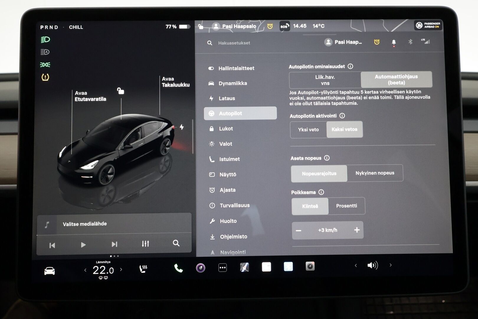 Tesla Model 3 2023 Long Range - | ILP | Koukku | Lasikatto | ACC | Matrix-LED | P.Kamera | Muistipenkki | Premium Audio | Navi | Kaistavahti | Keyless | 1-om Suomi-auto | 2x Latauskaapelit | Kahdet renkaat |