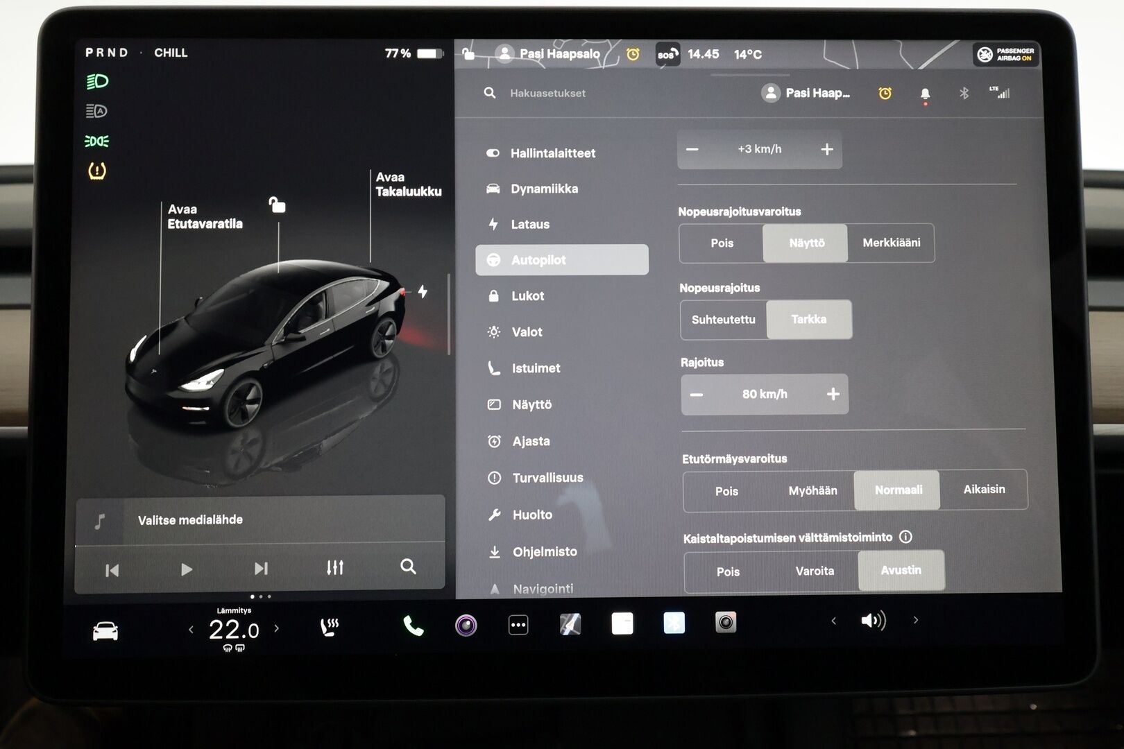 Tesla Model 3 2023 Long Range - | ILP | Koukku | Lasikatto | ACC | Matrix-LED | P.Kamera | Muistipenkki | Premium Audio | Navi | Kaistavahti | Keyless | 1-om Suomi-auto | 2x Latauskaapelit | Kahdet renkaat |