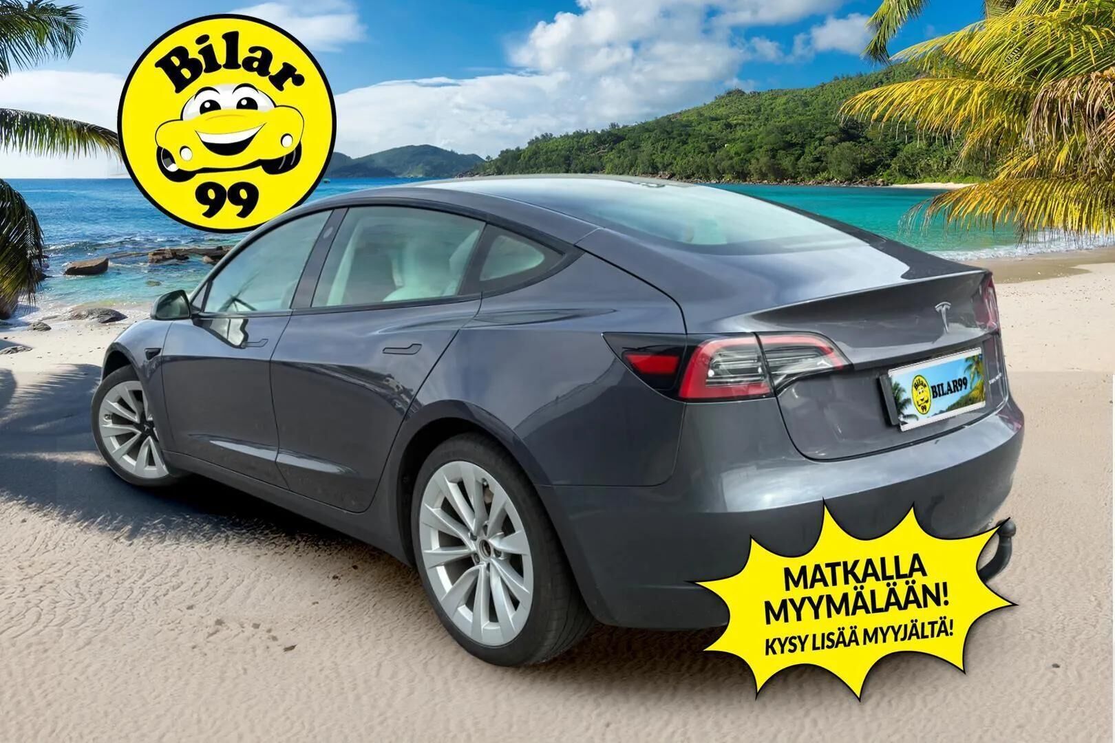 Tesla Model 3 2023 Long Range AWD - Koukku | ILP | ACC | Vaalea nahkasisusta | Matrix-LED | P.kamera | Muistipenkki | Premium Audio | Suomi-auto | Akku kuntotarkastettu | Katsastettu 27.7.2026