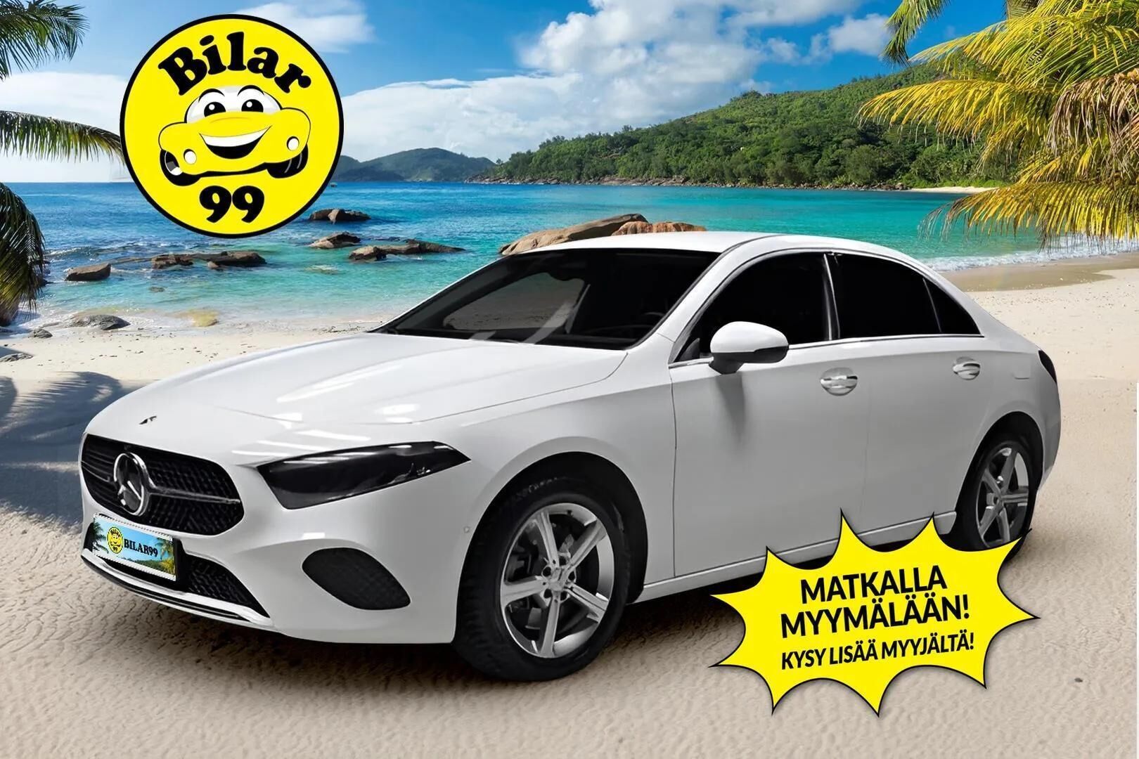 Mercedes-Benz A 2023 250 e A sedan * Distronic / Widescreen / P.Kamera / LED-High Performance / Sportpenkki / Keyless * - Suomi-auto / 2x Latauskaapelit / Kahdet renkaat aluvanteilla