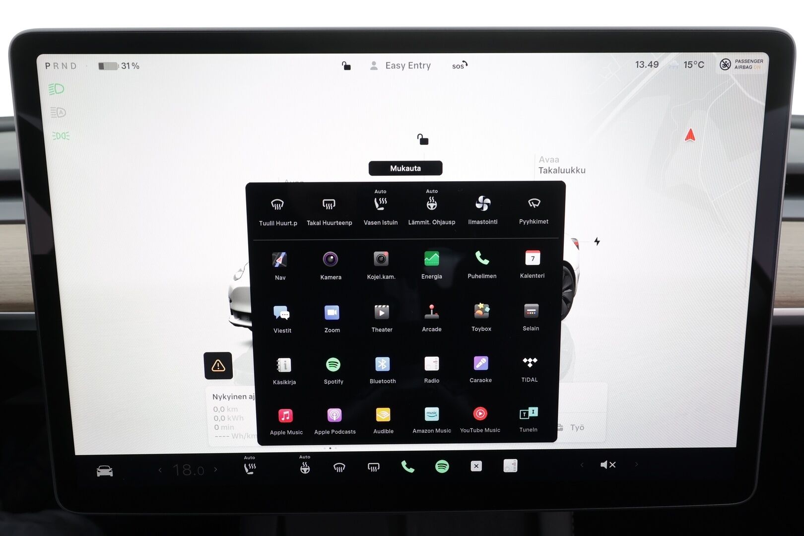 Tesla Model 3 2023 Long-Range RWD * Lasikatto / ILP / ACC / Matrix-LED / Muistipenkki / P.Kamera / Navi / Kaistavahti / Keyless * - 1-om Suomi-auto / Akku kuntotarkastettu / Kahdet renkaat vanteilla