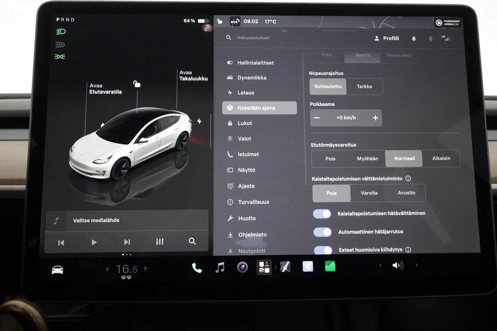 Tesla Model 3 2023 Long Range - | ACC | ILP | Ryzen | Matrix | Lasikatto | Muistipenkki | Sähkönahat | P.kamera | Autosteer | Sähk. takaluukku | 2x renkaat aluin | 1-om suomiauto | ALV | 