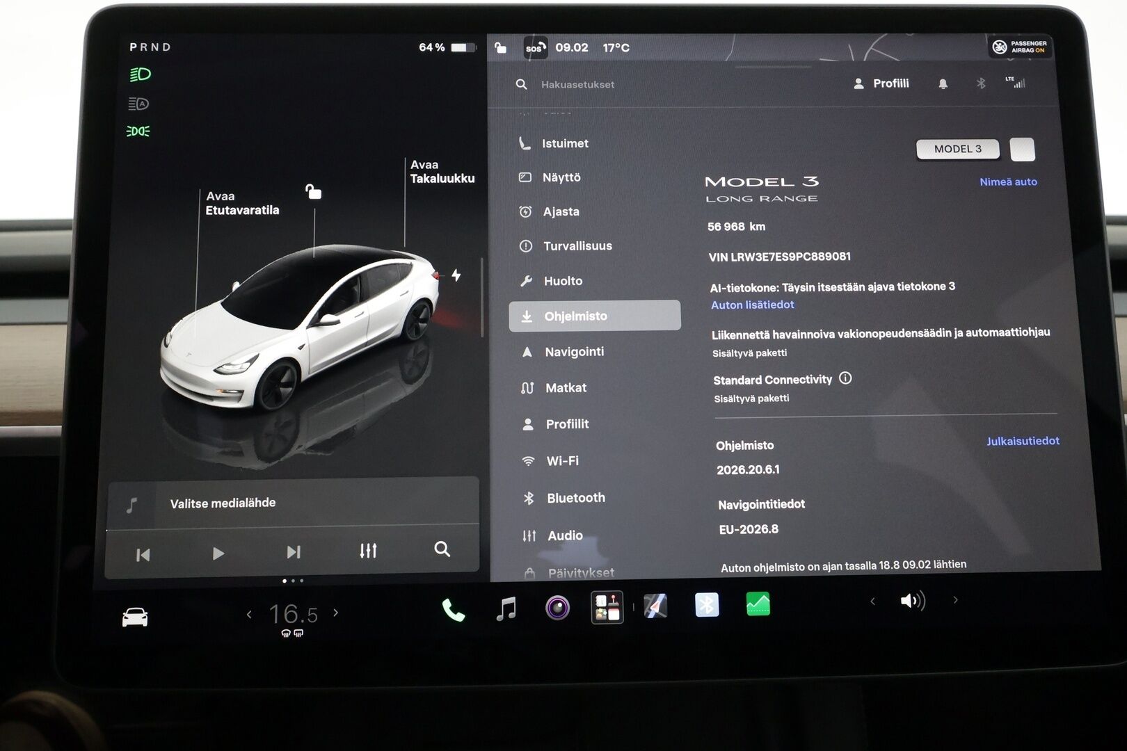 Tesla Model 3 2023 Long Range - | ACC | ILP | Ryzen | Matrix | Lasikatto | Muistipenkki | Sähkönahat | P.kamera | Autosteer | Sähk. takaluukku | 2x renkaat aluin | 1-om suomiauto | ALV | 