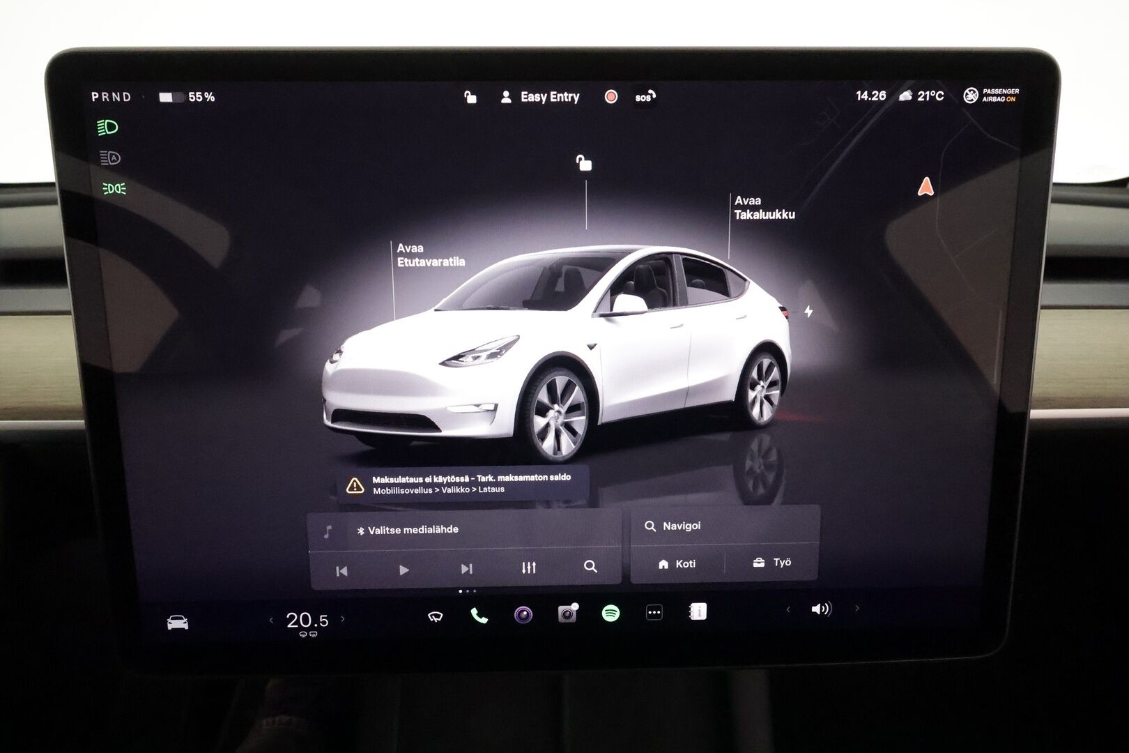 Tesla Model Y 2023 RWD **Lasikatto / ILP / Koukku / ACC / Matrix-LED / P.Kamera / Muistipenkki / Premium Audio / Navi / Kaistavahti** - 3,99 % KORKOTARJOUS TÄHÄN AUTOON 14.9. ASTI! - 1-om Suomi-auto / Kahdet Renkaat