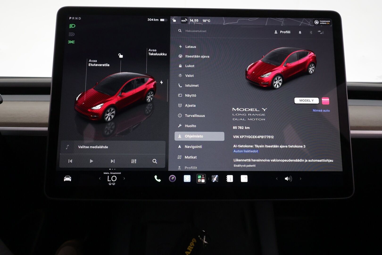 Tesla Model Y 2023 Long Range - | ACC | ILP | Koukku | 1-om suomiauto | Cherry Red | Lasikatto | Matrix | Premium Audio | Muistipenkki | Sähkönahat | Autosteer | 2x renkaat aluin | ALV | 