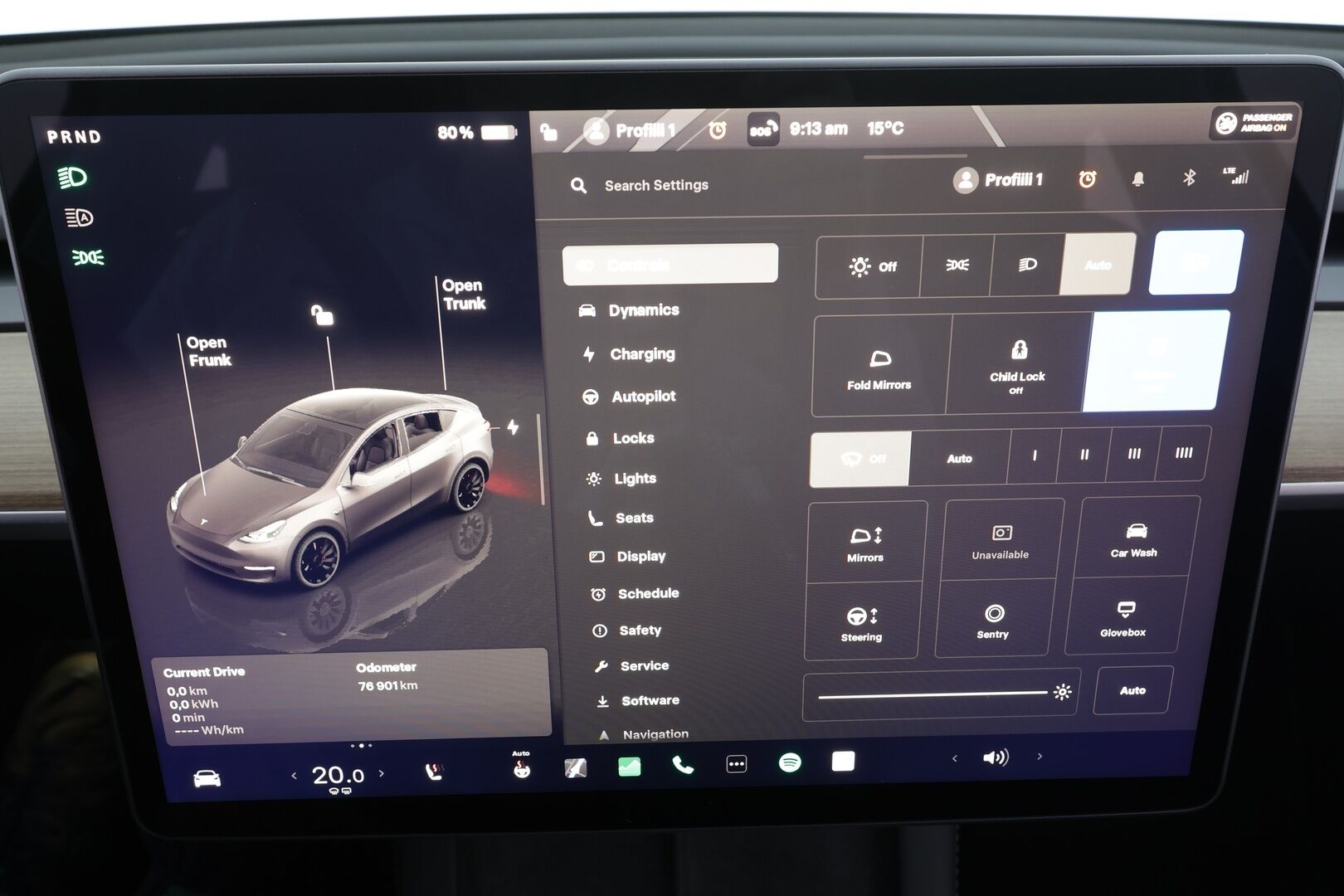 Tesla Model Y 2023 Performance * Lasikatto / Koukku / Premium Audio / Matrix LED / P.kamera / ILP / Mustat nahat * - 1.Om Suomi-auto / Kahdet renkaat aluvanteilla