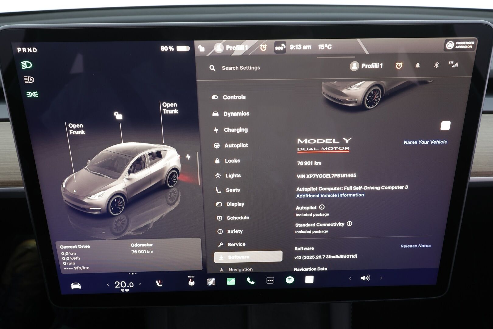 Tesla Model Y 2023 Performance * Lasikatto / Koukku / Premium Audio / Matrix LED / P.kamera / ILP / Mustat nahat * - 1.Om Suomi-auto / Kahdet renkaat aluvanteilla