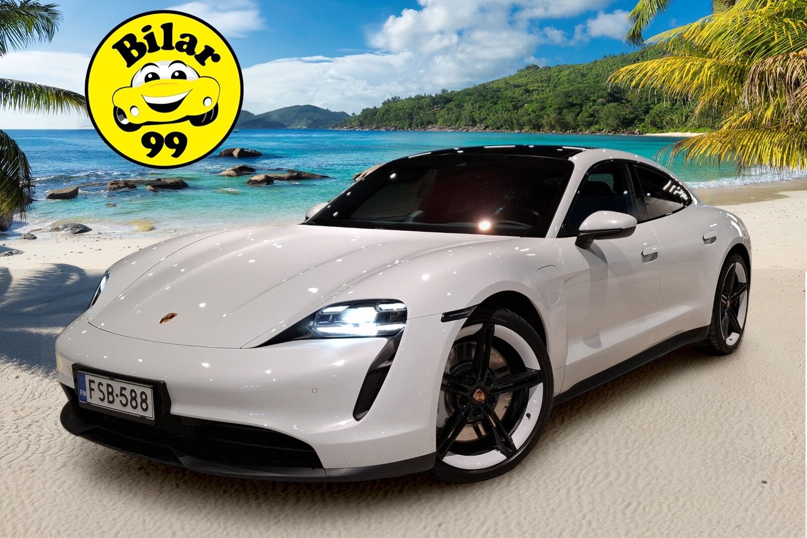 Porsche Taycan 2021 Taycan 4S Performance Plus / Adapt. Vak. / InnoDrive / Bose / 14-penkit / Lasikatto / PDLS+ / BLIS / PASM / - 2,99 % KORKOTARJOUS TÄHÄN AUTOON - Todella siisti yksilö! / 21" Mission E Design vanteet / Sport Chrono Plus - paketti