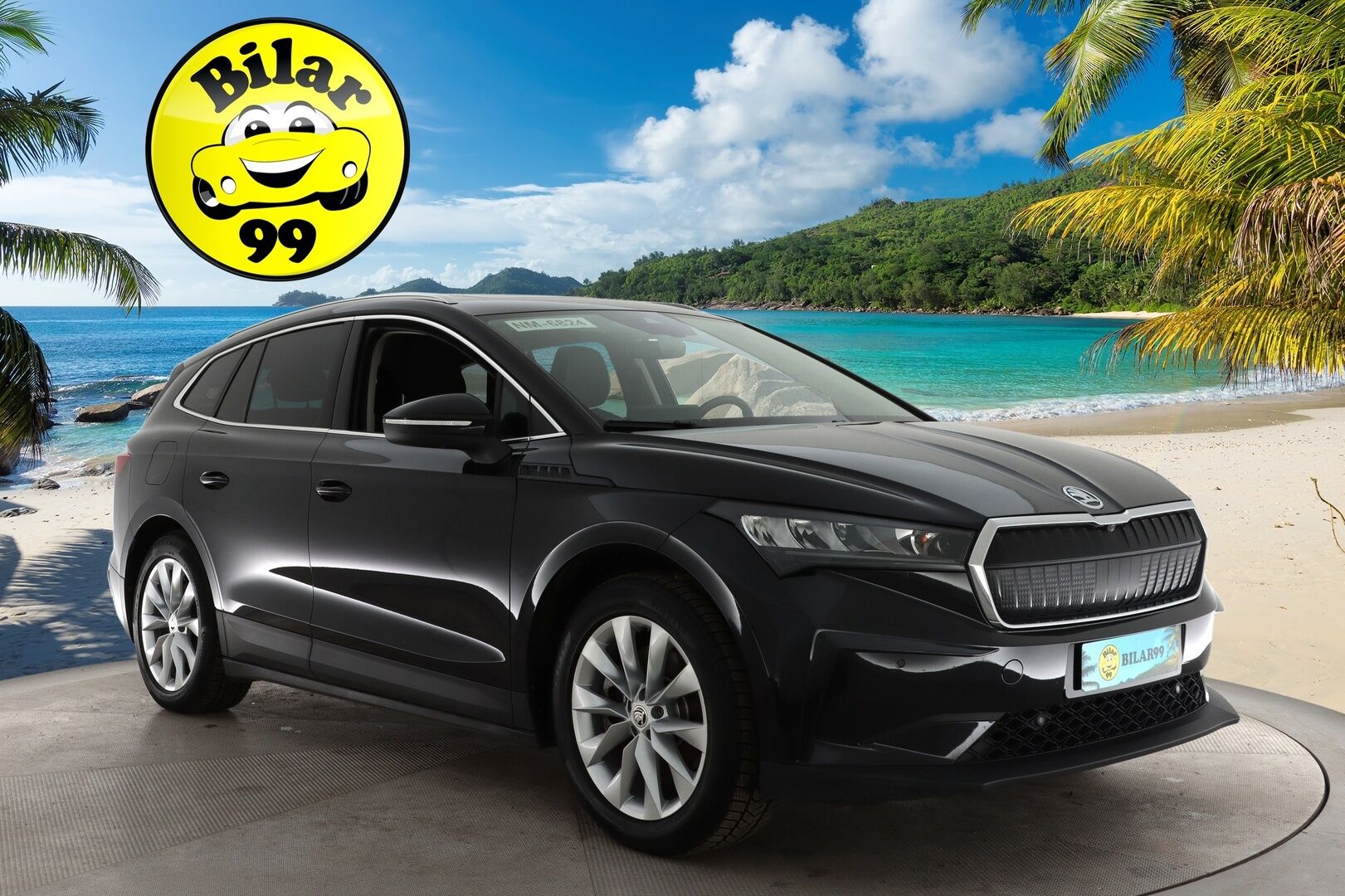 SKODA ENYAQ 2021 iV80 150 kW - Lämpöpumppu | ACC | Panorama | Koukku | P-kamera | Nahkasisusta | KeylessGo | Kahdet Skodan vanteet | Merkkihuoltohistoria