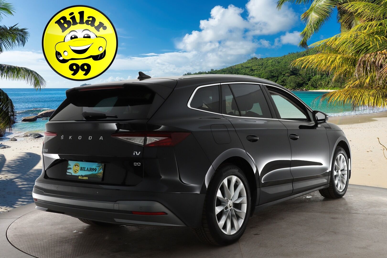 SKODA ENYAQ 2021 iV80 150 kW - Lämpöpumppu | ACC | Panorama | Koukku | P-kamera | Nahkasisusta | KeylessGo | Kahdet Skodan vanteet | Merkkihuoltohistoria