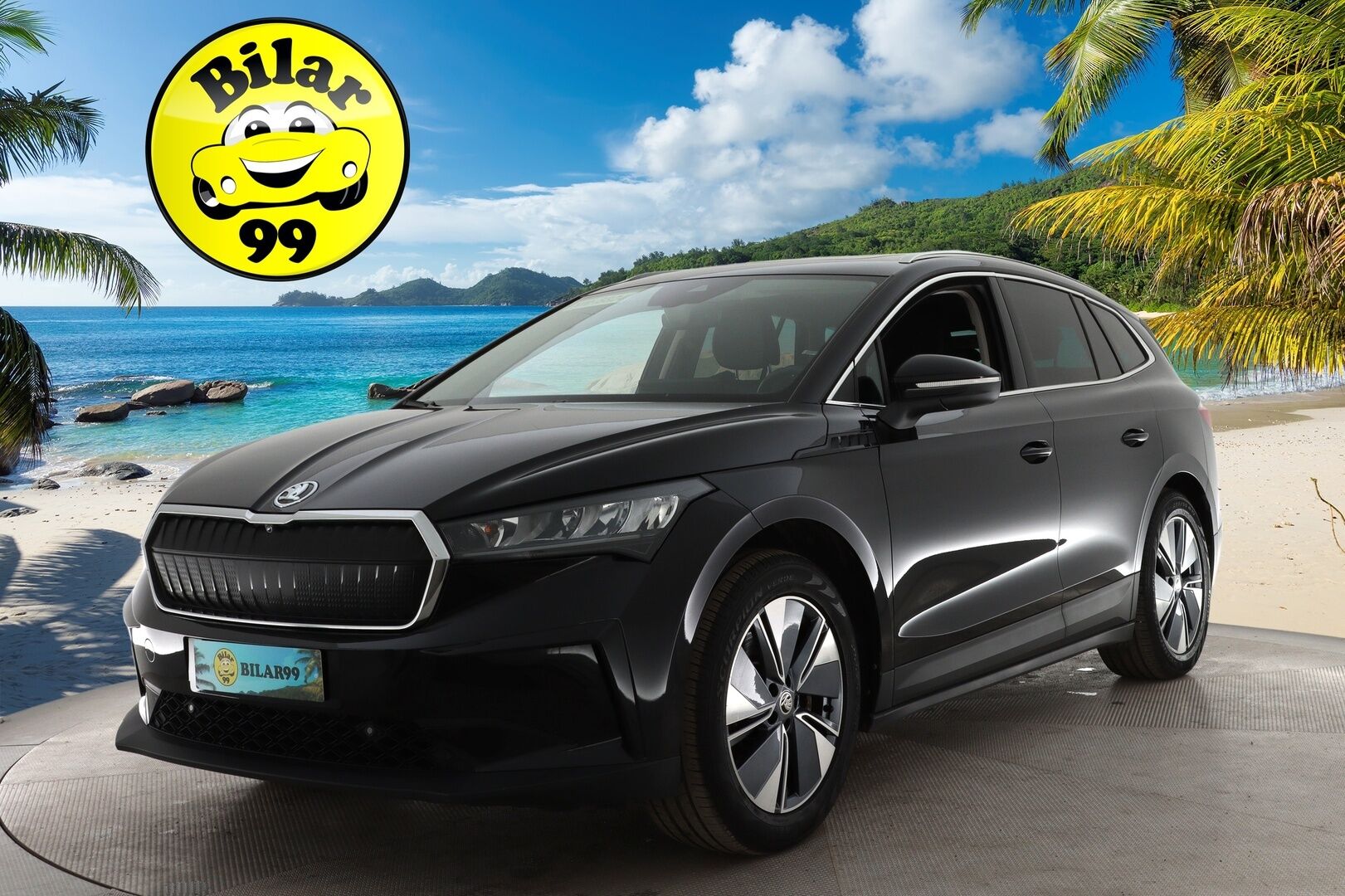 SKODA ENYAQ 2021 iV80 150 kW - Lämpöpumppu | ACC | Panorama | Koukku | P-kamera | Nahkasisusta | KeylessGo | Kahdet Skodan vanteet | Merkkihuoltohistoria