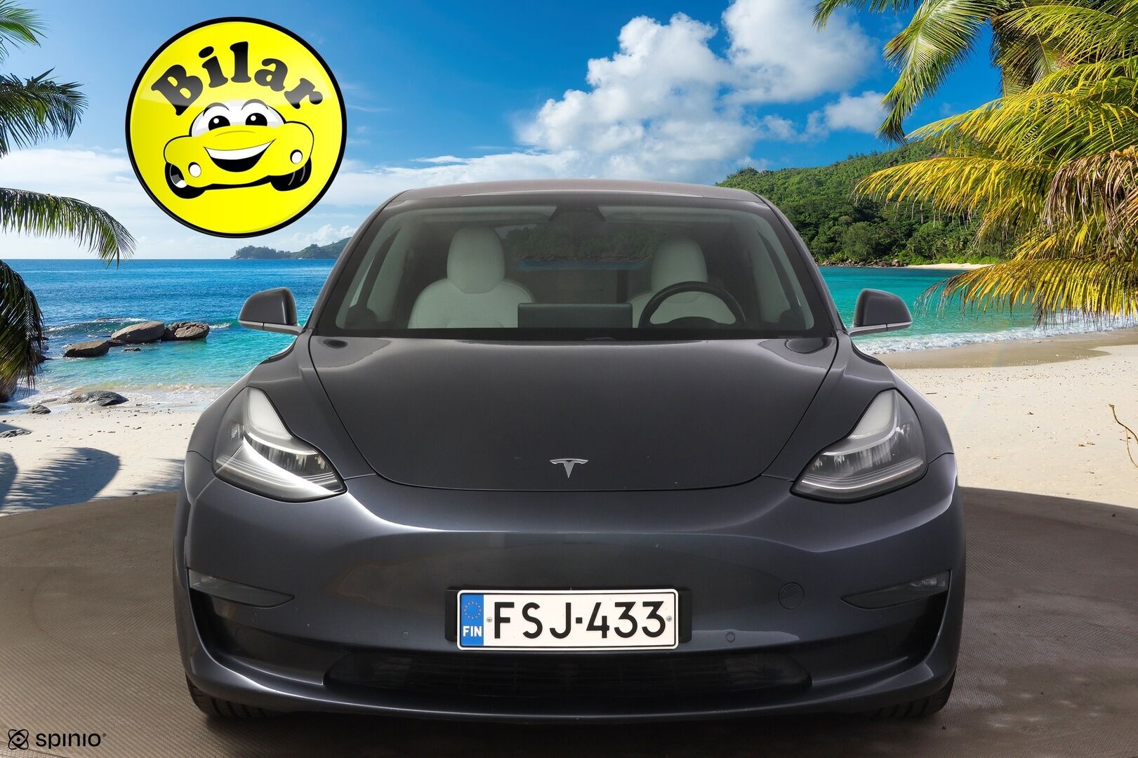 Tesla Model 3 2019 Long-Range Dual Motor AWD - | Kovat Varusteet! | FSD | ASS | Valkoinen Sisusta | Acceleration Boost | Premium Audio | 2x-Renkaat & Vanteet |