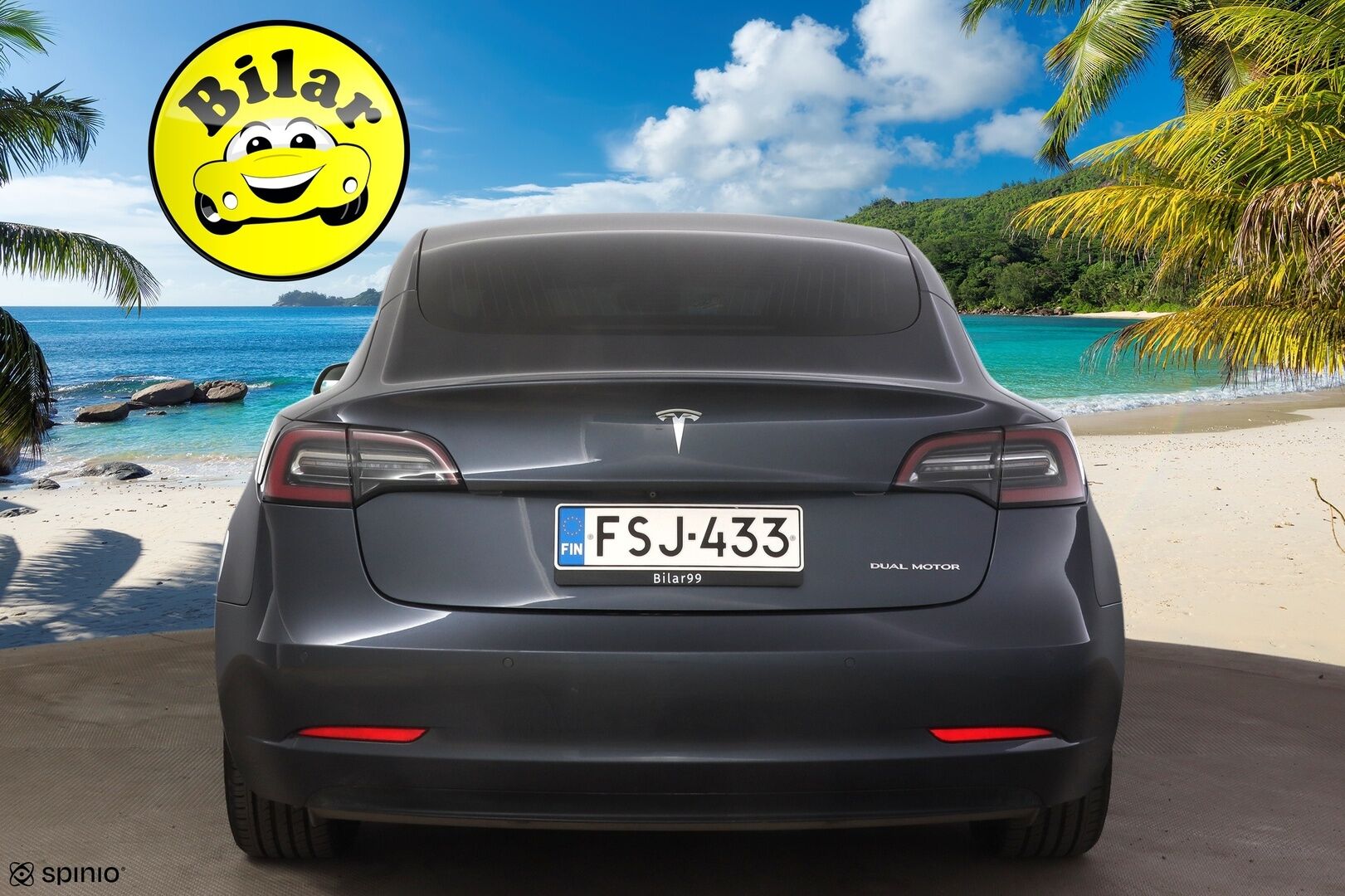 Tesla Model 3 2019 Long-Range Dual Motor AWD - | Kovat Varusteet! | FSD | ASS | Valkoinen Sisusta | Acceleration Boost | Premium Audio | 2x-Renkaat & Vanteet |
