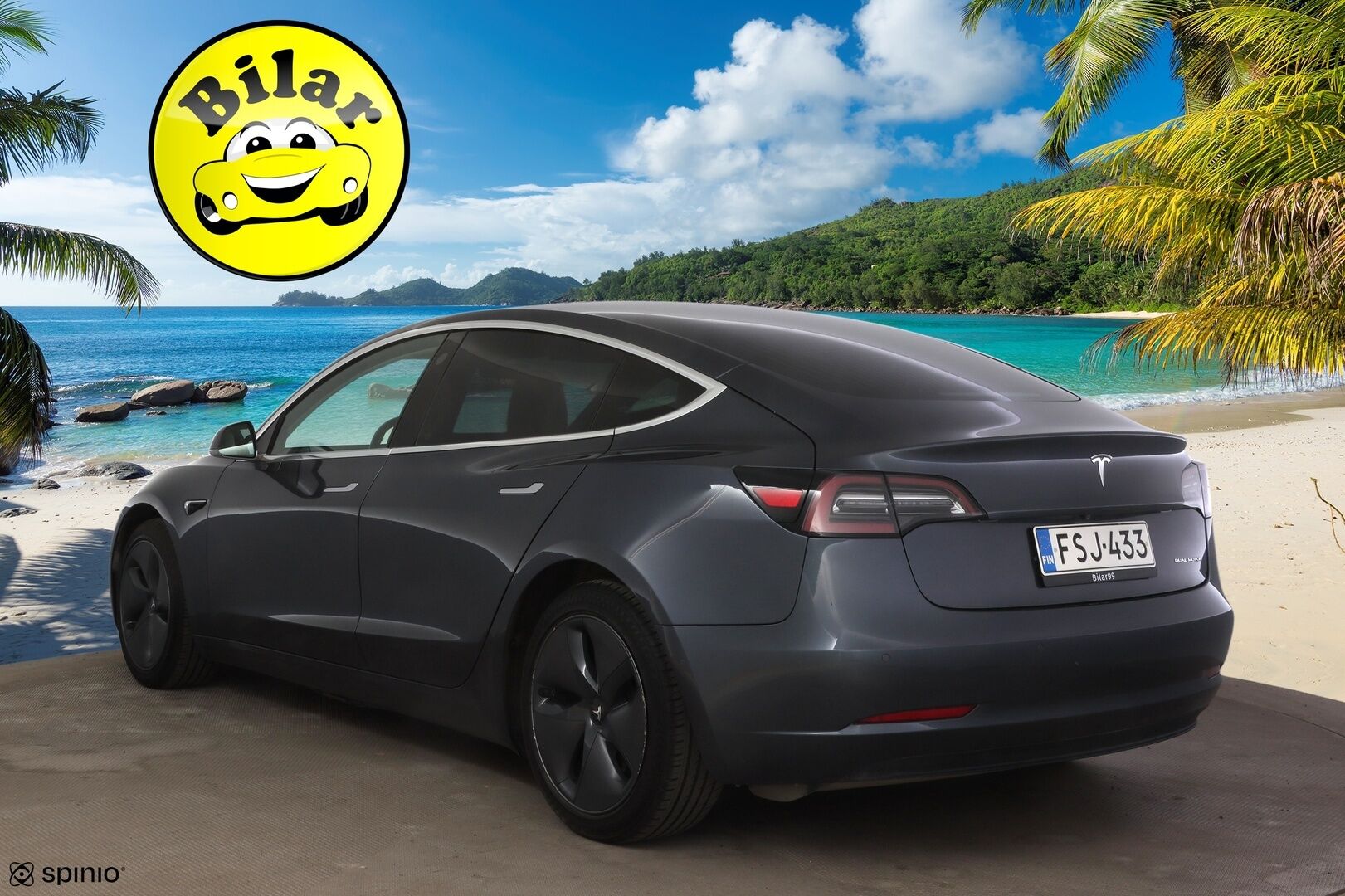 Tesla Model 3 2019 Long-Range Dual Motor AWD - | Kovat Varusteet! | FSD | ASS | Valkoinen Sisusta | Acceleration Boost | Premium Audio | 2x-Renkaat & Vanteet |
