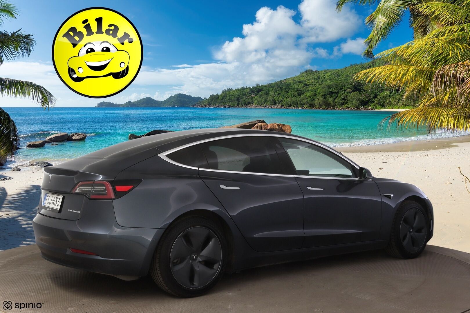 Tesla Model 3 2019 Long-Range Dual Motor AWD - | Kovat Varusteet! | FSD | ASS | Valkoinen Sisusta | Acceleration Boost | Premium Audio | 2x-Renkaat & Vanteet |