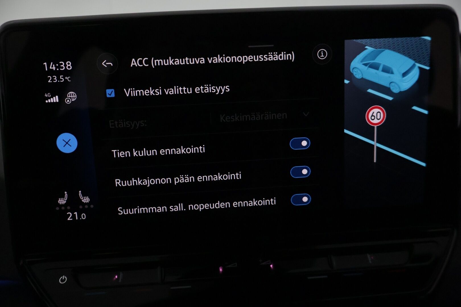 Volkswagen ID.3 2021 Pro Performance Business 150 kW, akku 58 kWh - Lämpöpumppu | P.kamera | Adapt.vakkari | Navigointi | Matrix LED | 2x renkaat vanteilla | SoH 91,7%