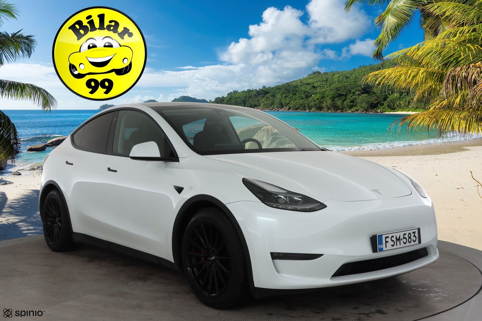 Tesla Model Y 2023 Performance * Suomi-auto / Lasikatto / Premium Audio / P.kamera / Koukku / Nahat / ILP / Matrix LED * - Kahdet renkaat aluvanteilla - HULLUT JOULUT KORKOTARJOUS 2,49% 